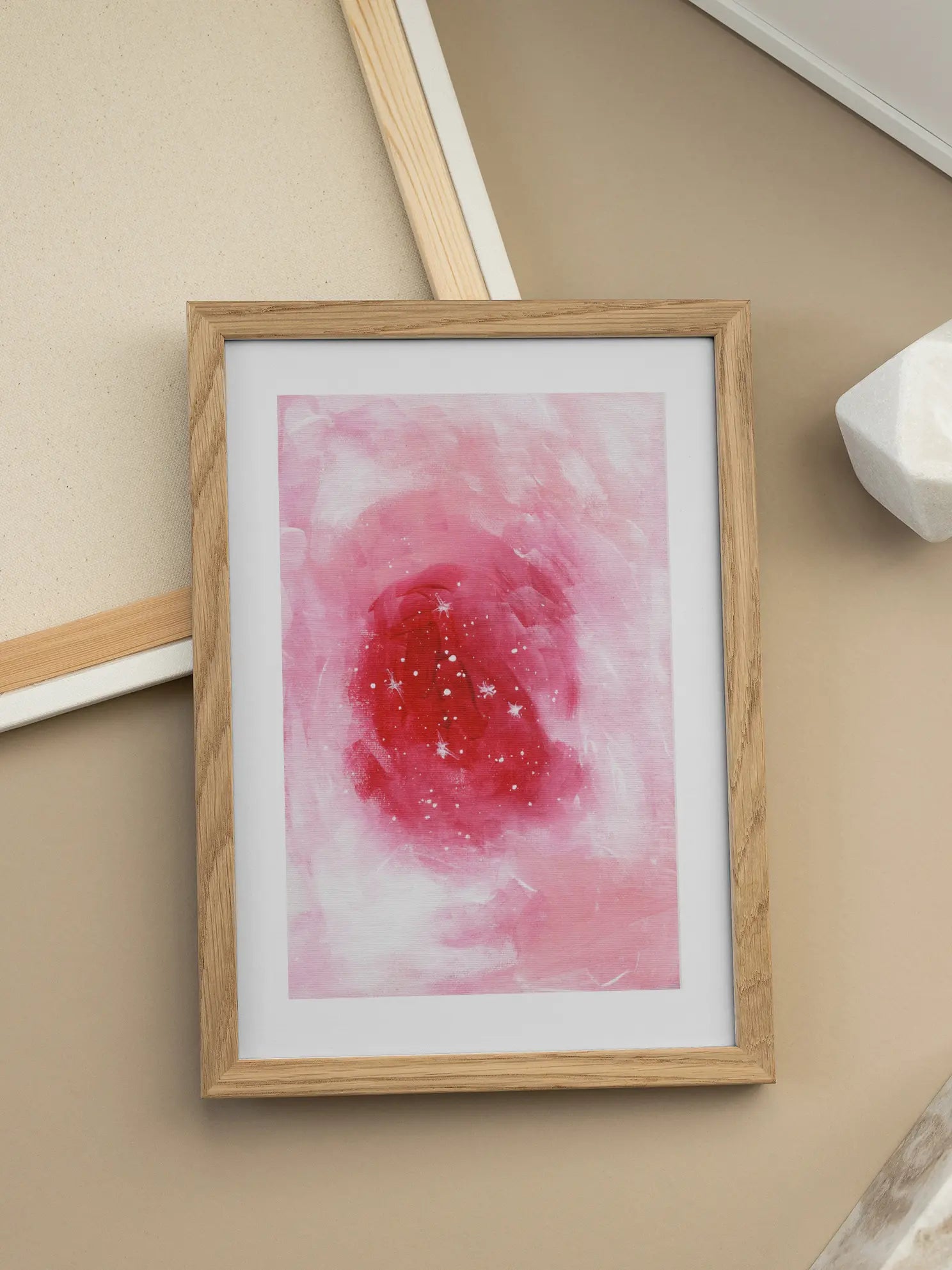 Starry Pink Swirl Poster