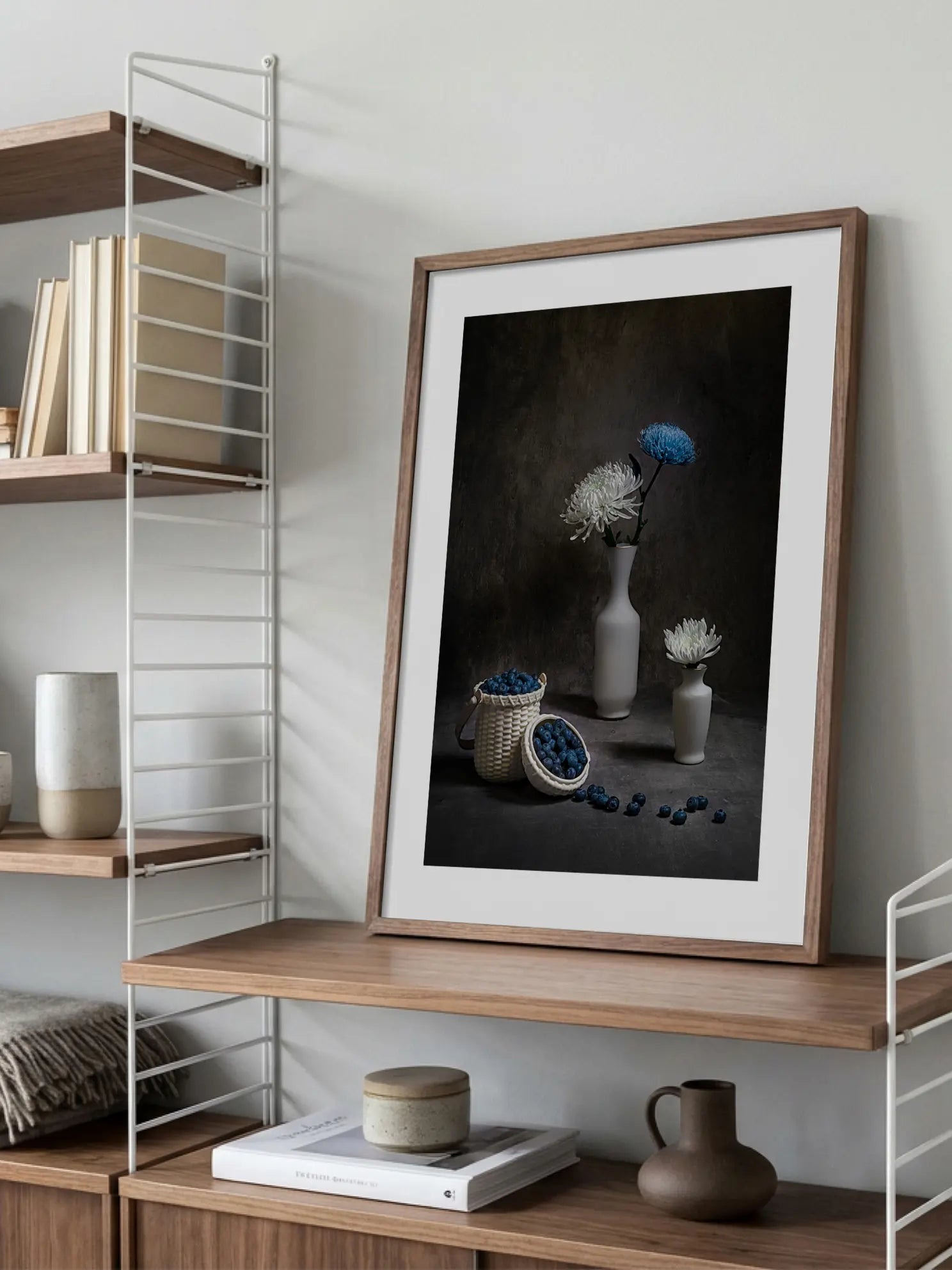 Still Life with Blue and White Flowers Poster