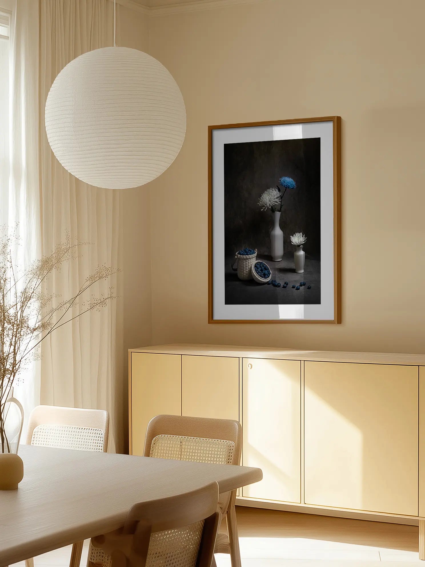 Still Life with Blue and White Flowers Poster