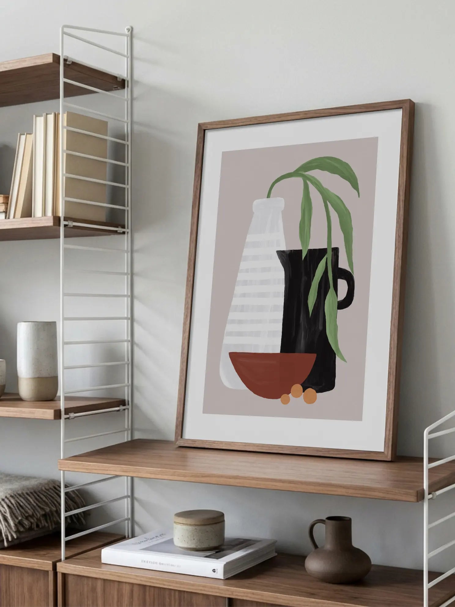 Still Life With Green Plant Poster