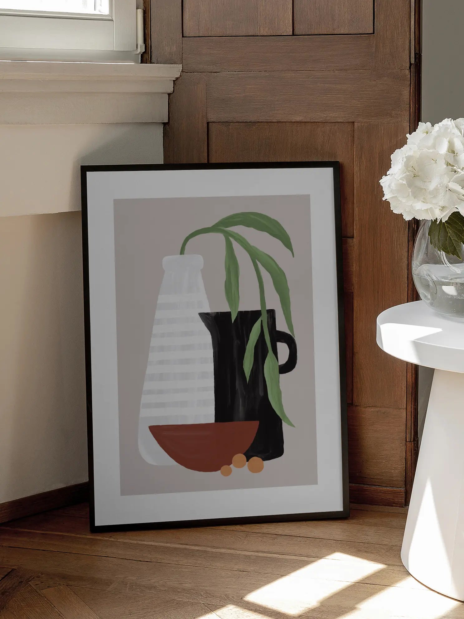 Still Life With Green Plant Poster
