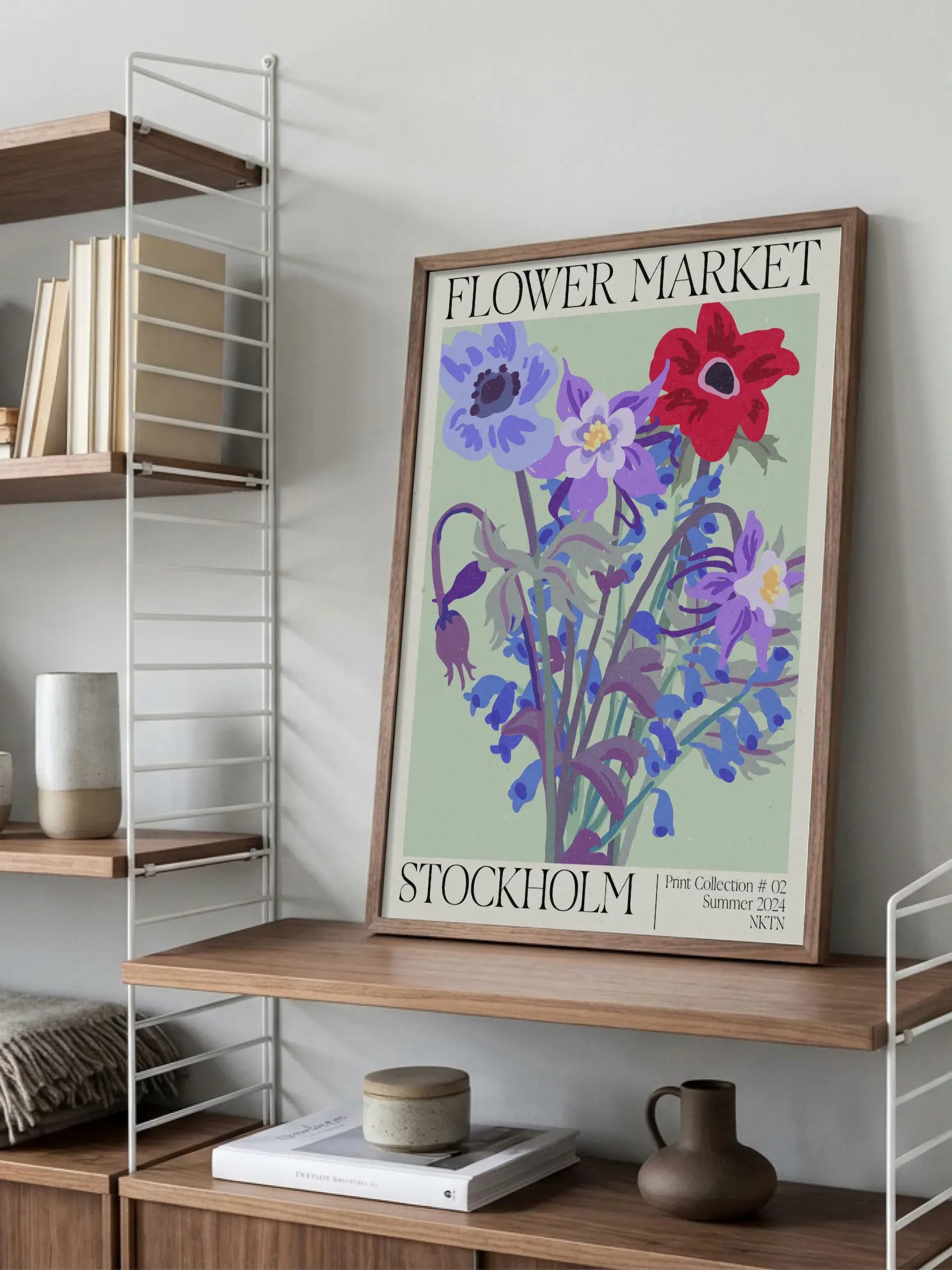 Stockholm Flower Market Poster