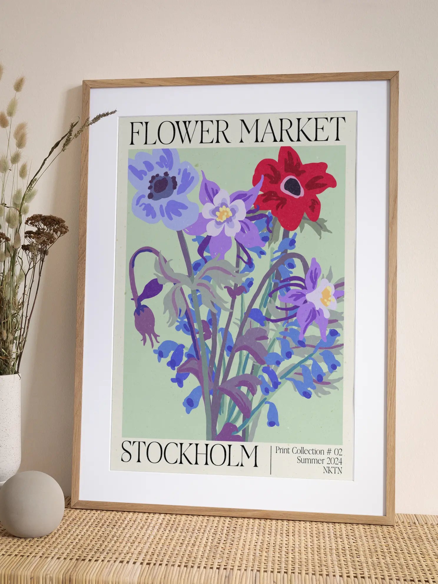 Stockholm Flower Market Poster