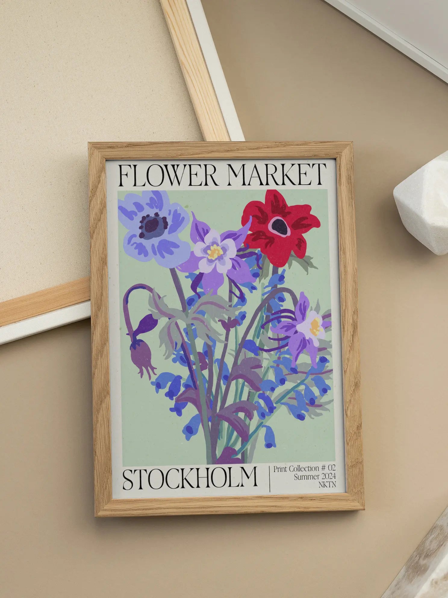 Stockholm Flower Market Poster