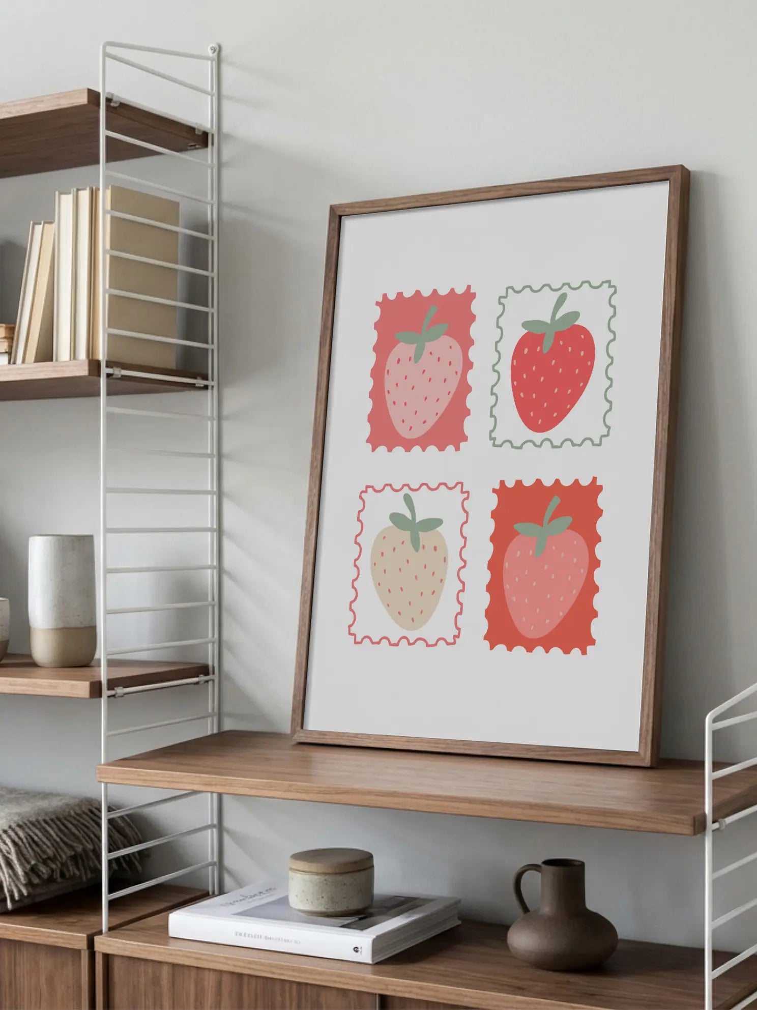 Strawberry Stamps Poster