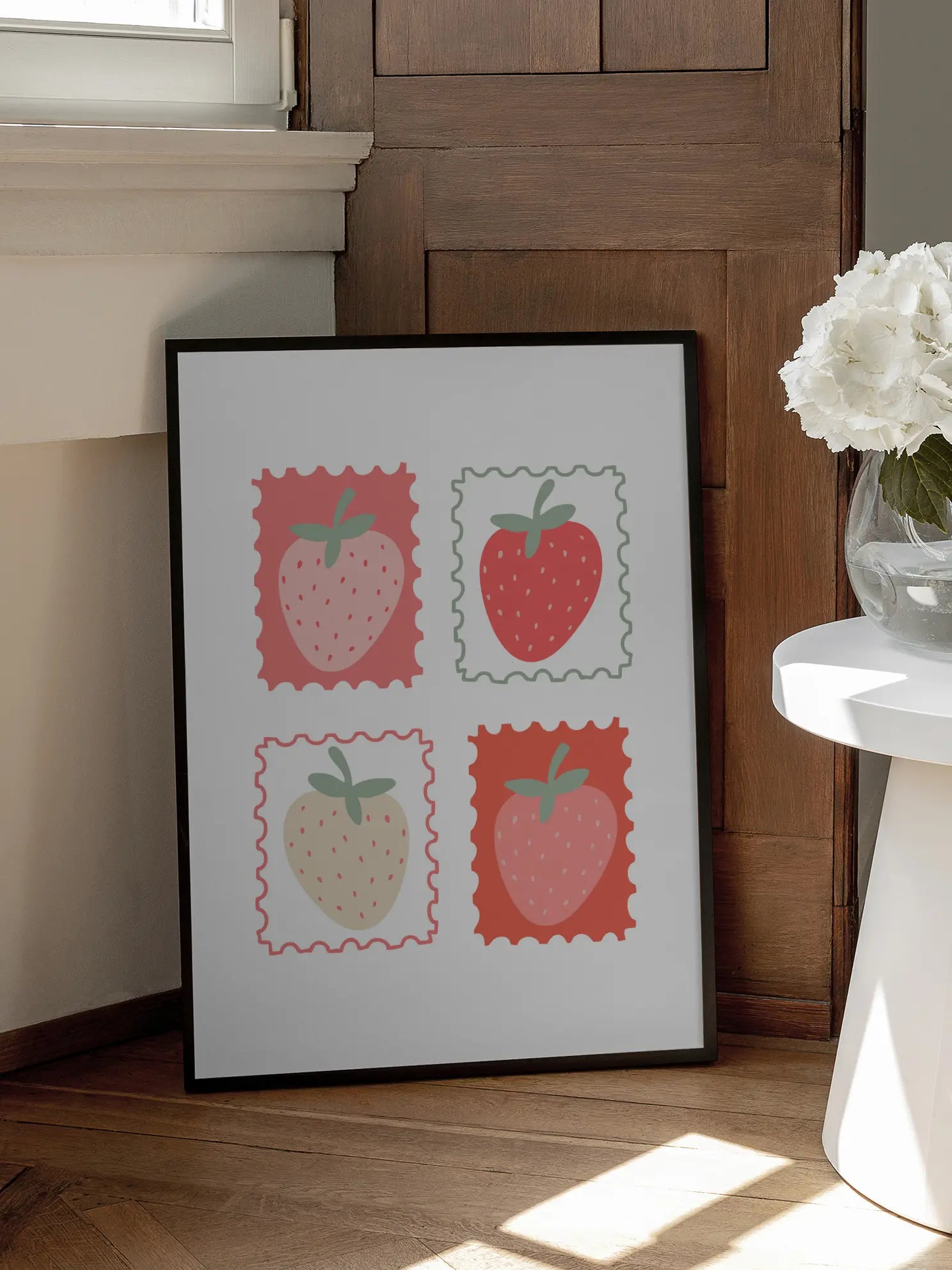 Strawberry Stamps Poster
