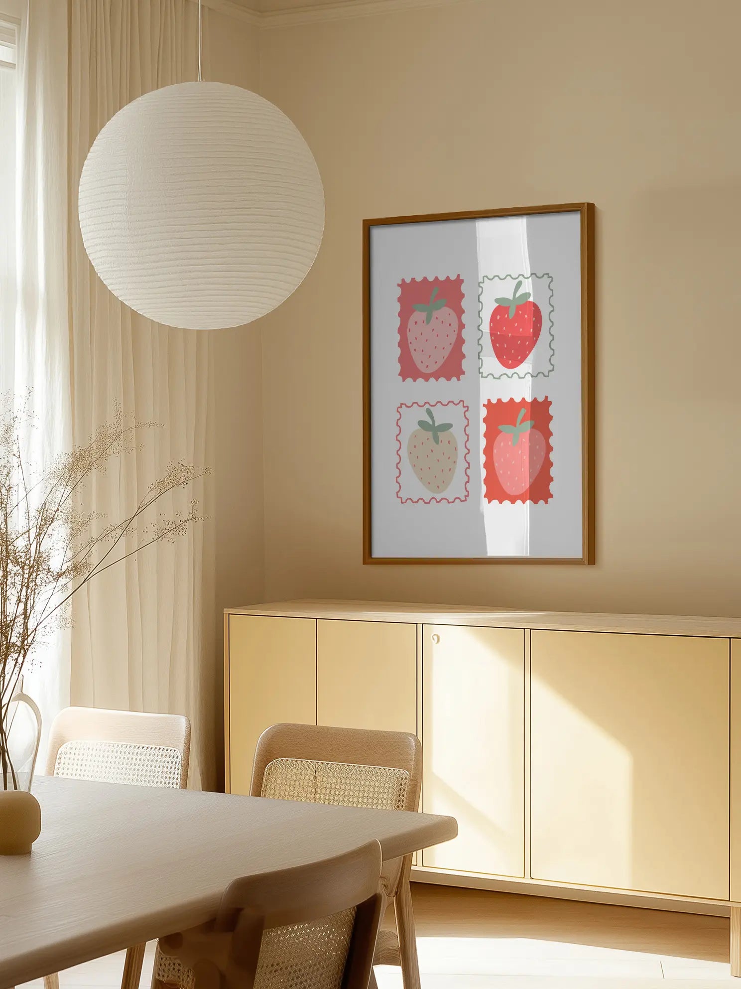 Strawberry Stamps Poster