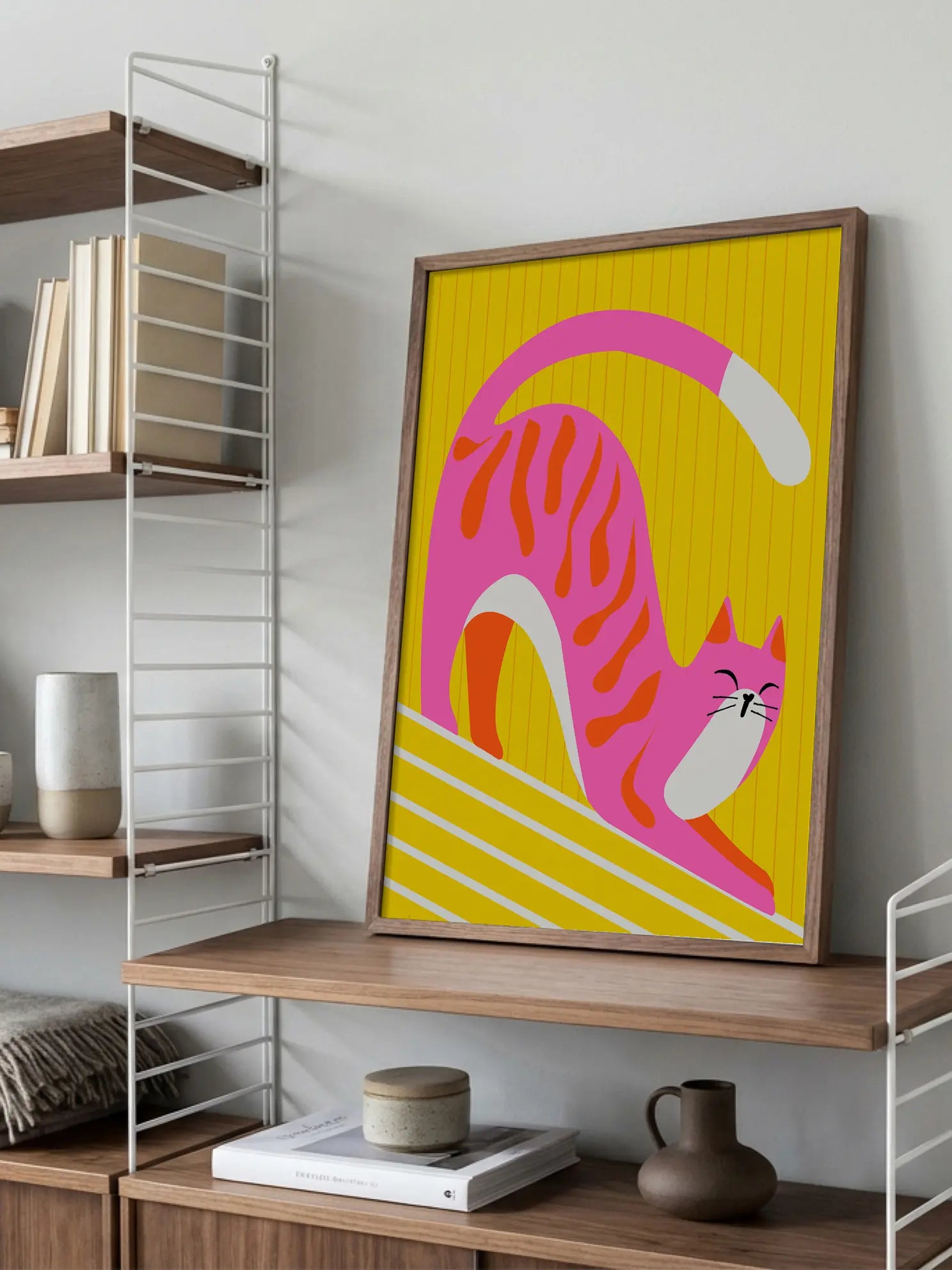 Stretching Cat Poster