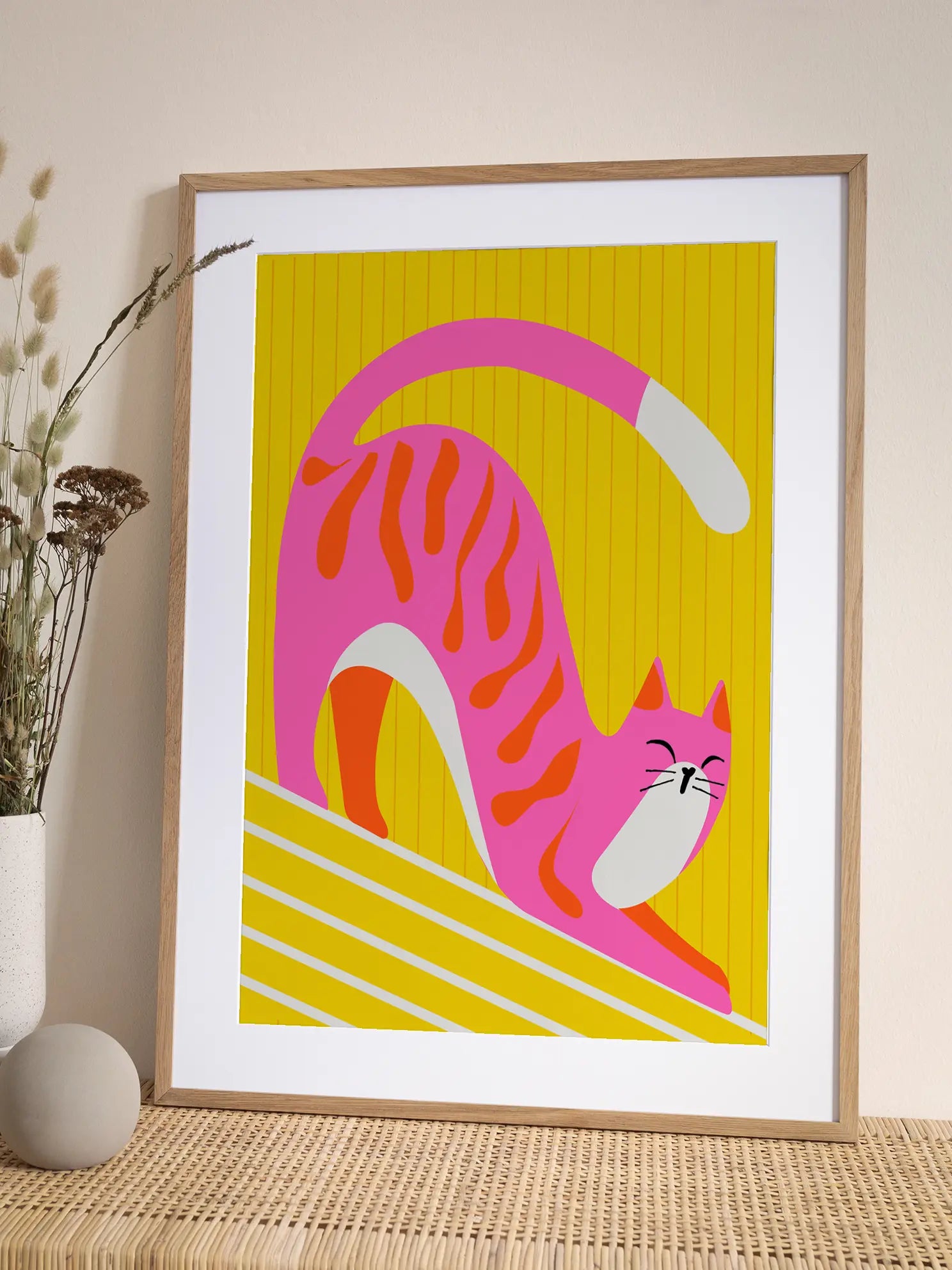 Stretching Cat Poster