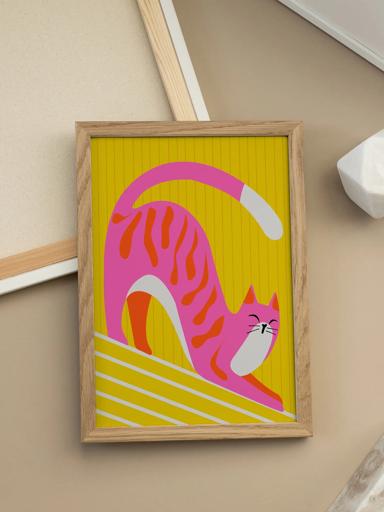 Stretching Cat Poster
