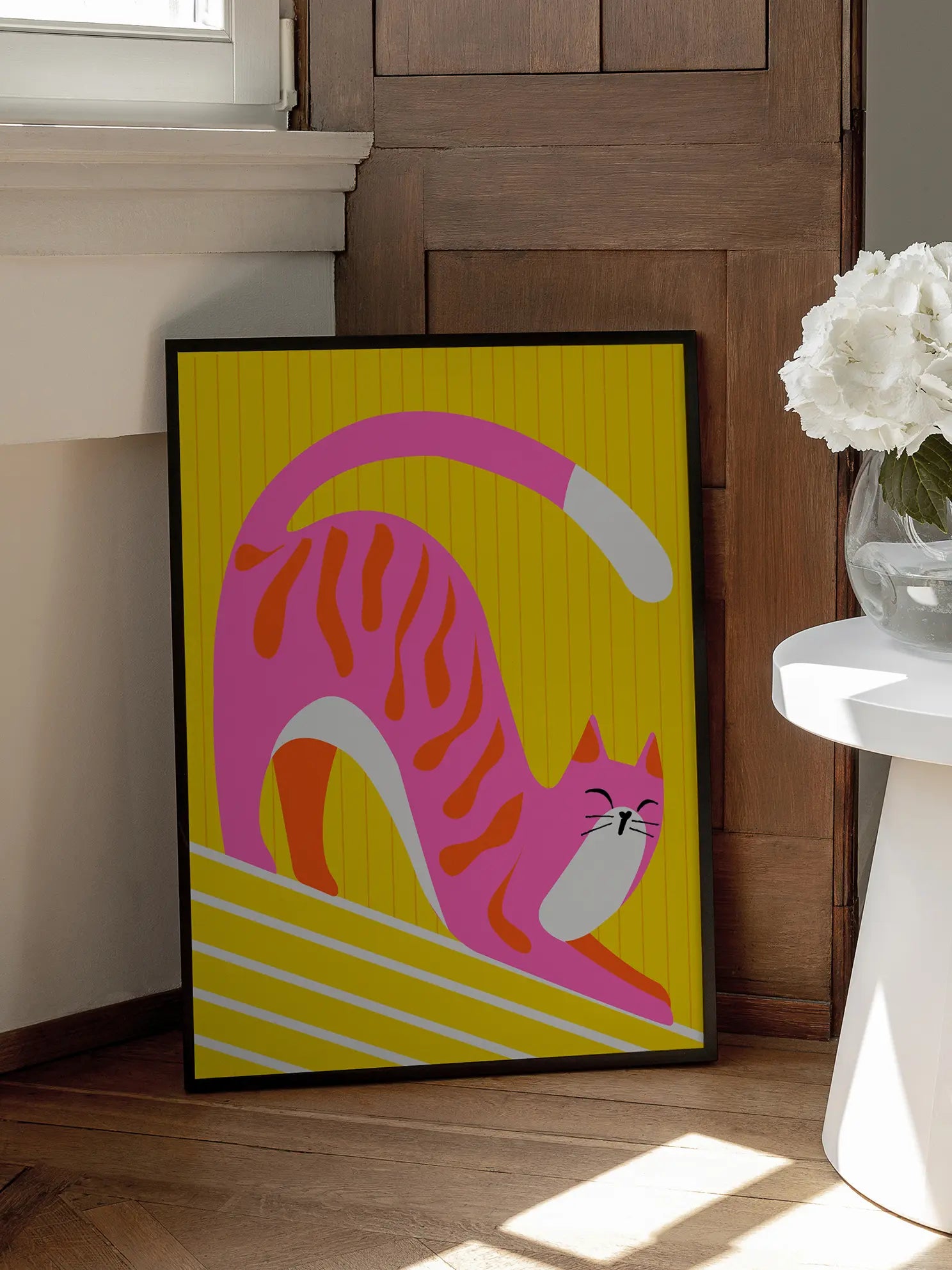 Stretching Cat Poster
