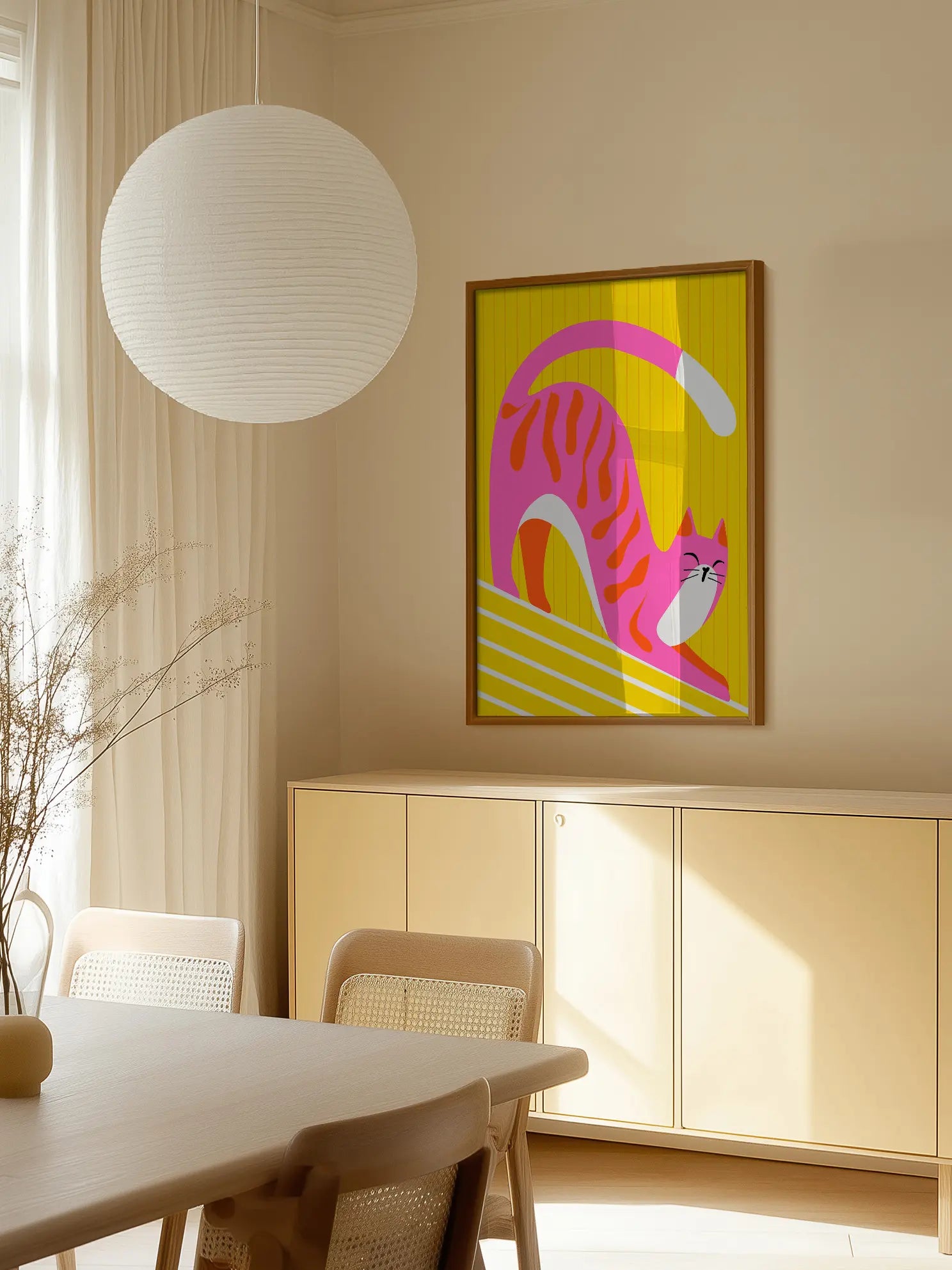 Stretching Cat Poster