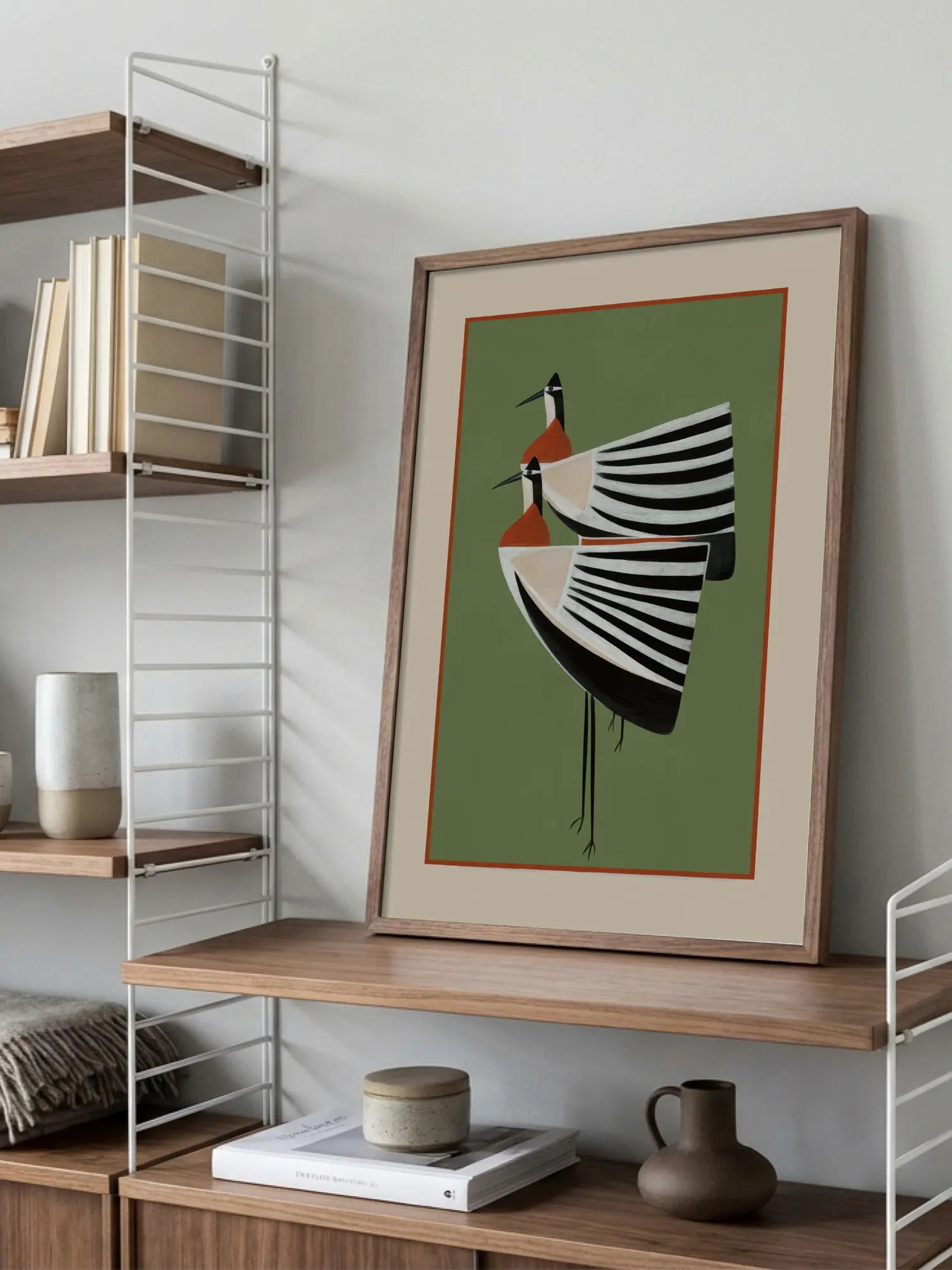 Striped Birds Poster
