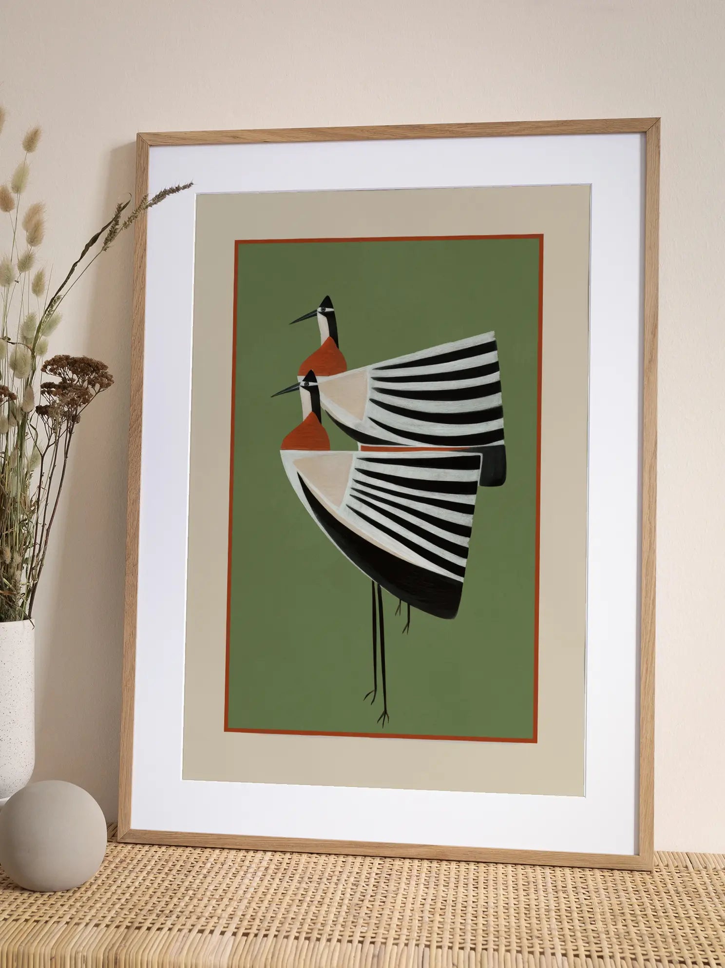 Striped Birds Poster