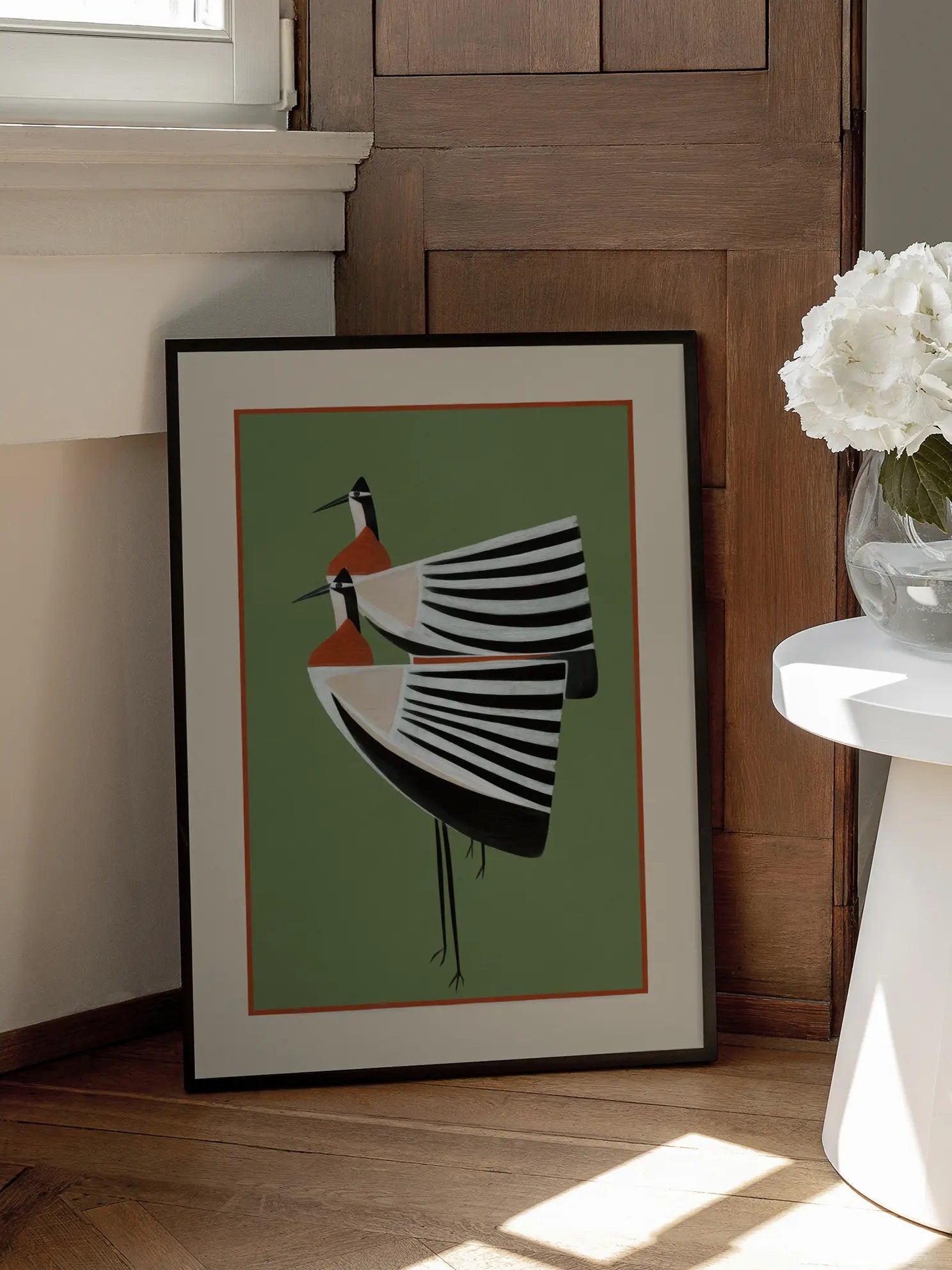 Striped Birds Poster