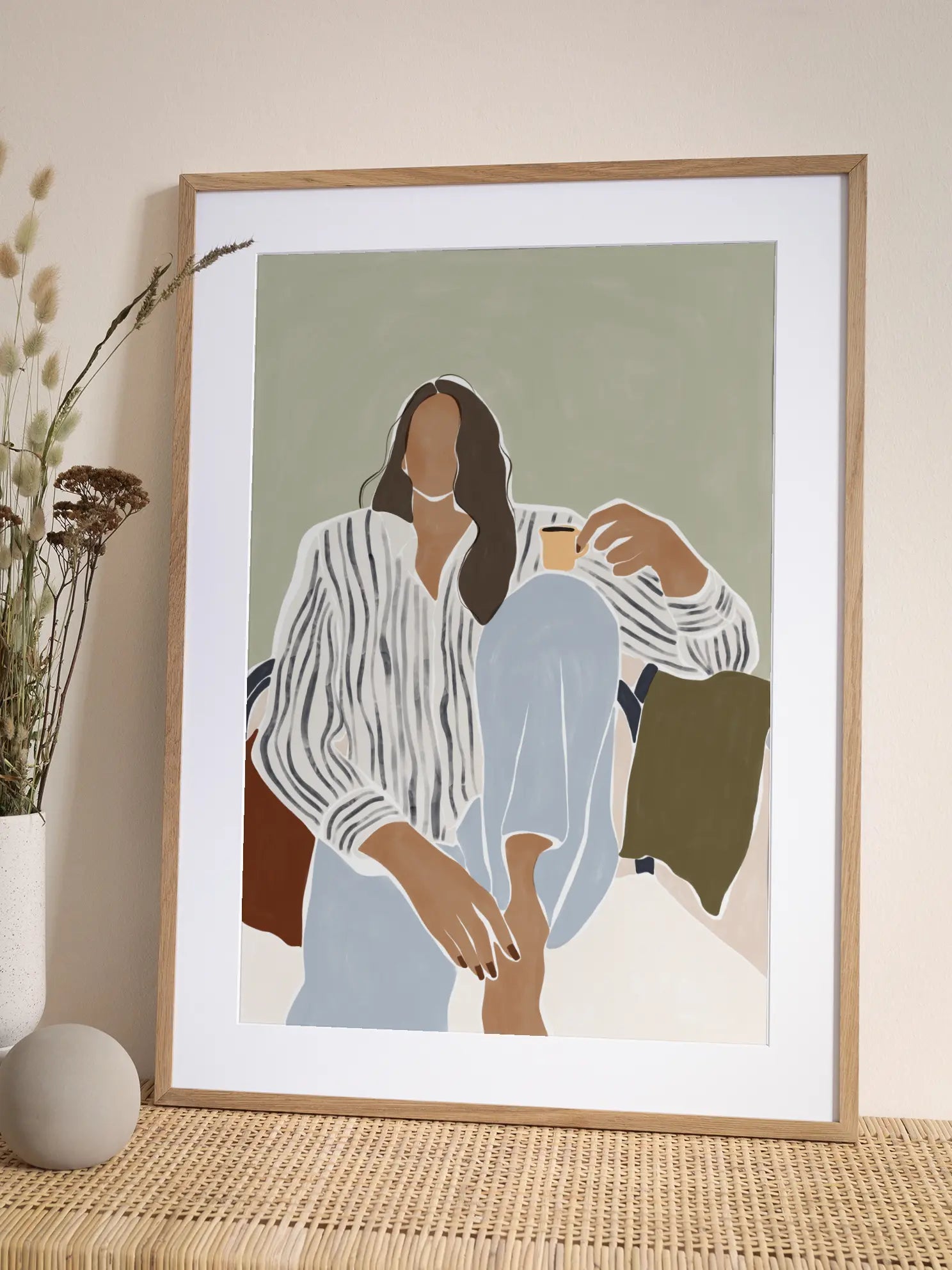 Striped Blouse Poster