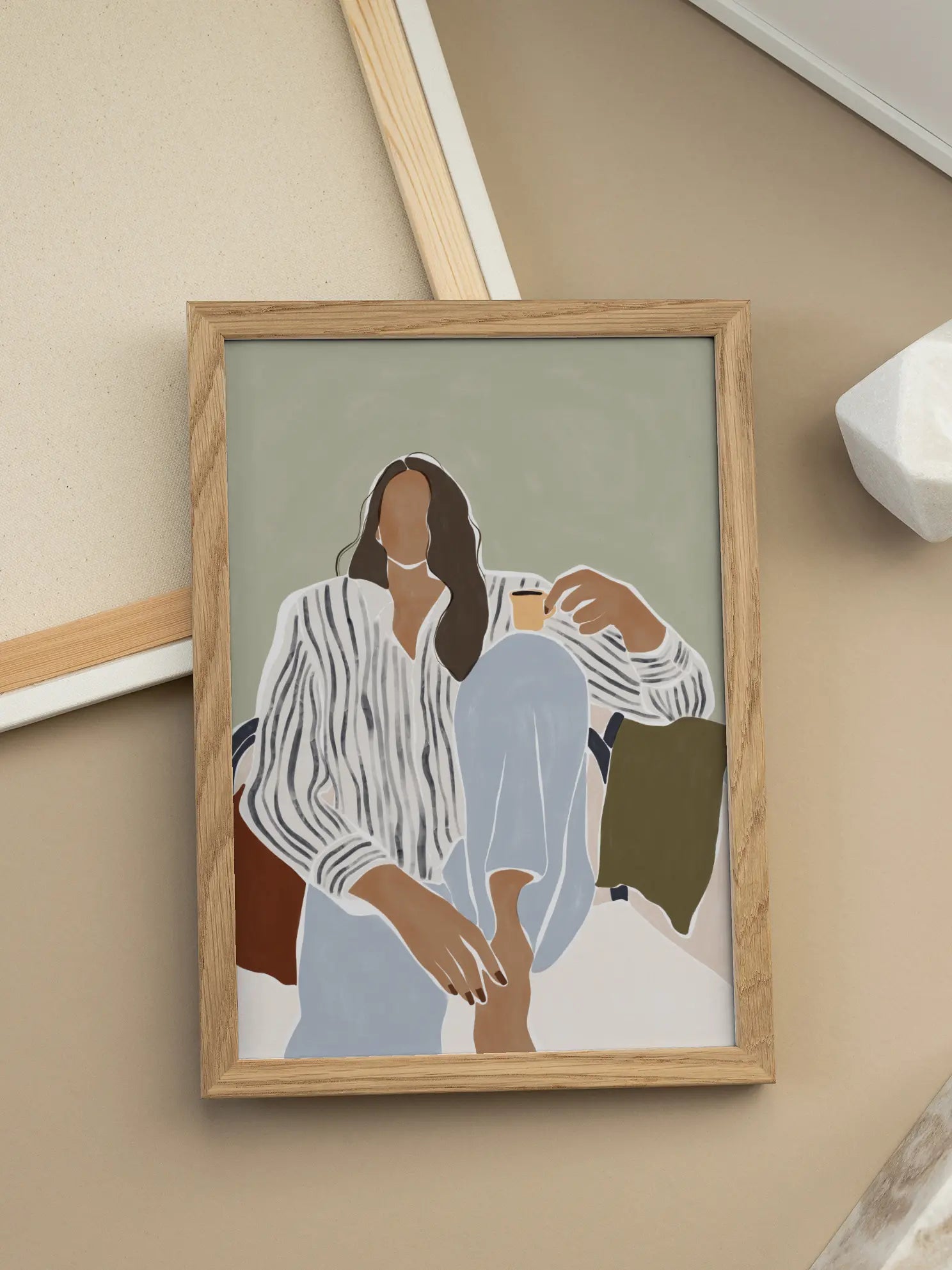 Striped Blouse Poster