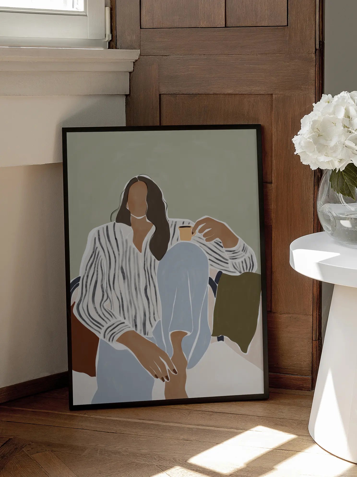 Striped Blouse Poster