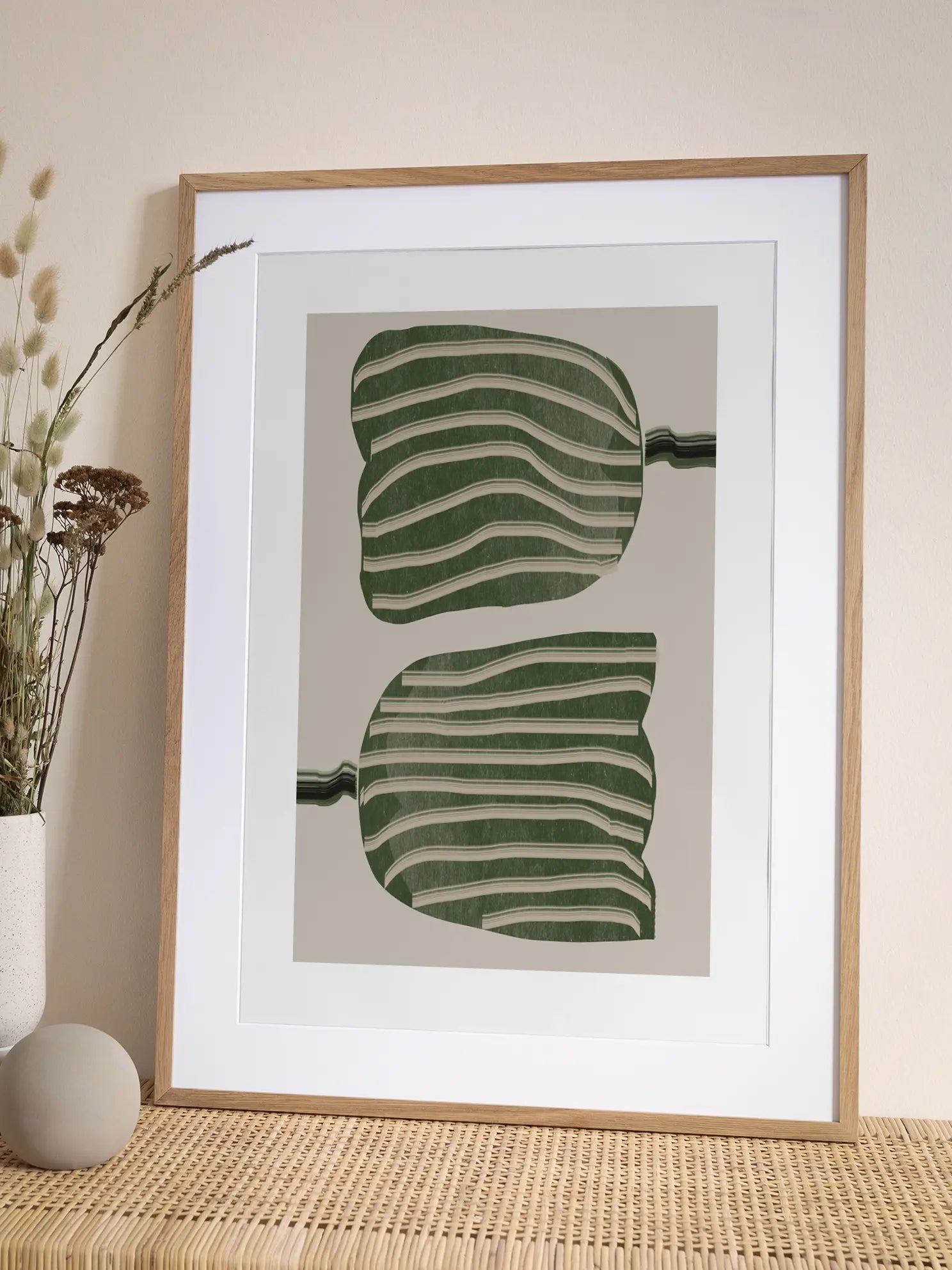 Striped Botanical No1 Poster