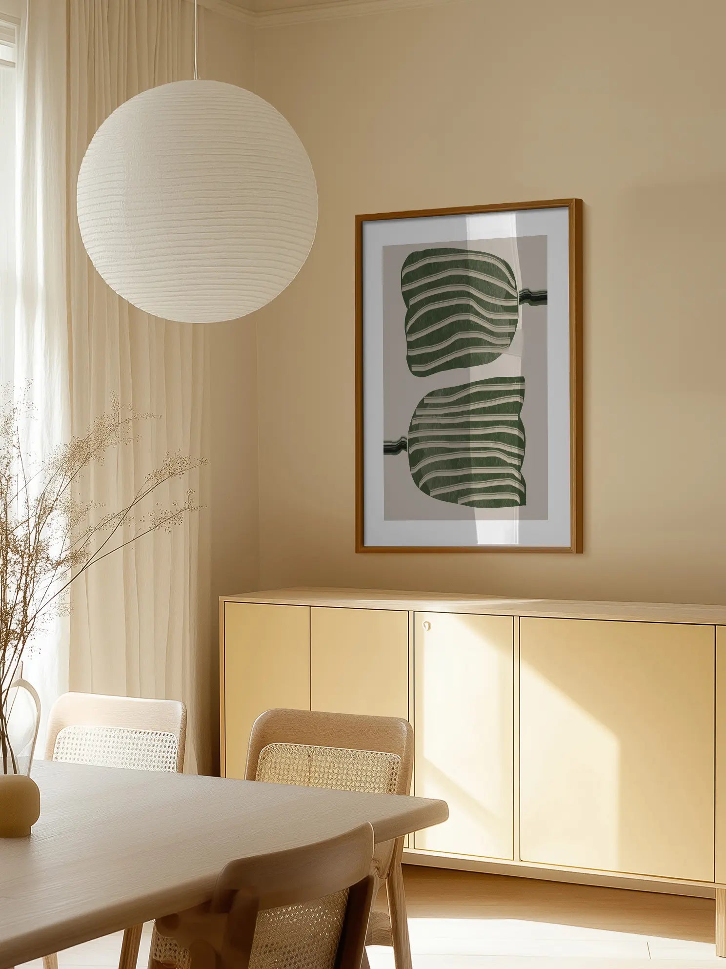 Striped Botanical No1 Poster