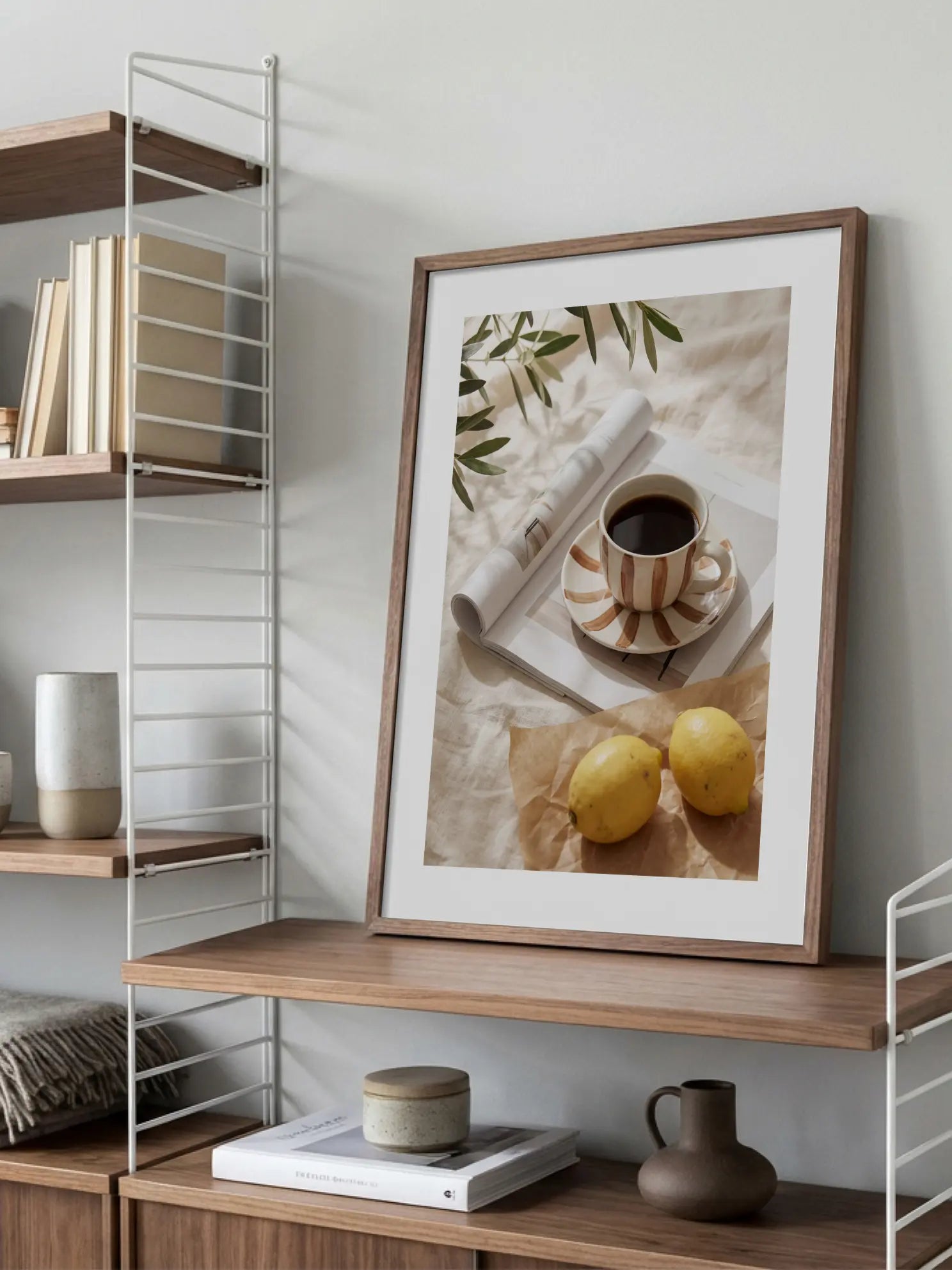 Striped Coffee Cup Poster