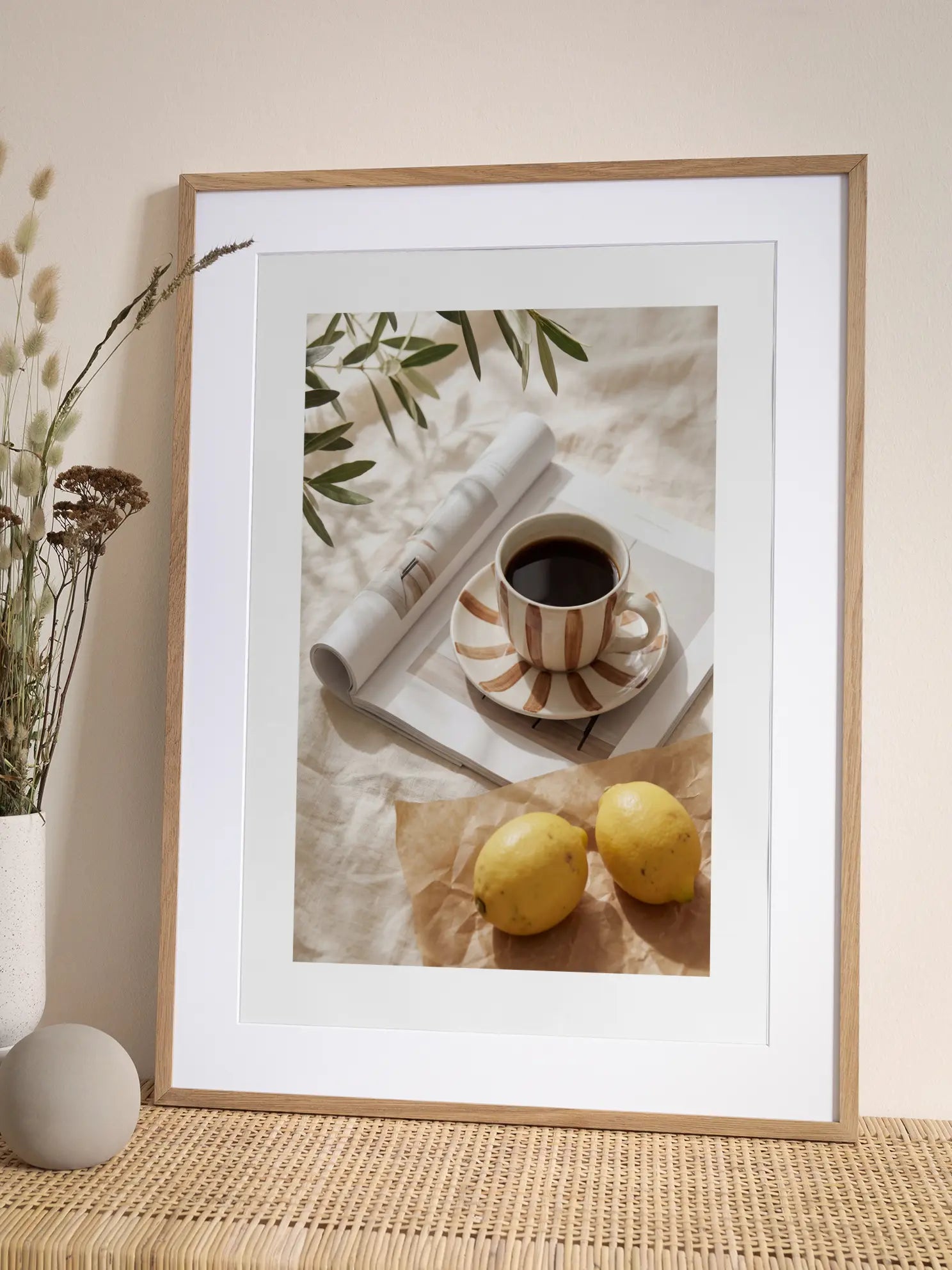 Striped Coffee Cup Poster