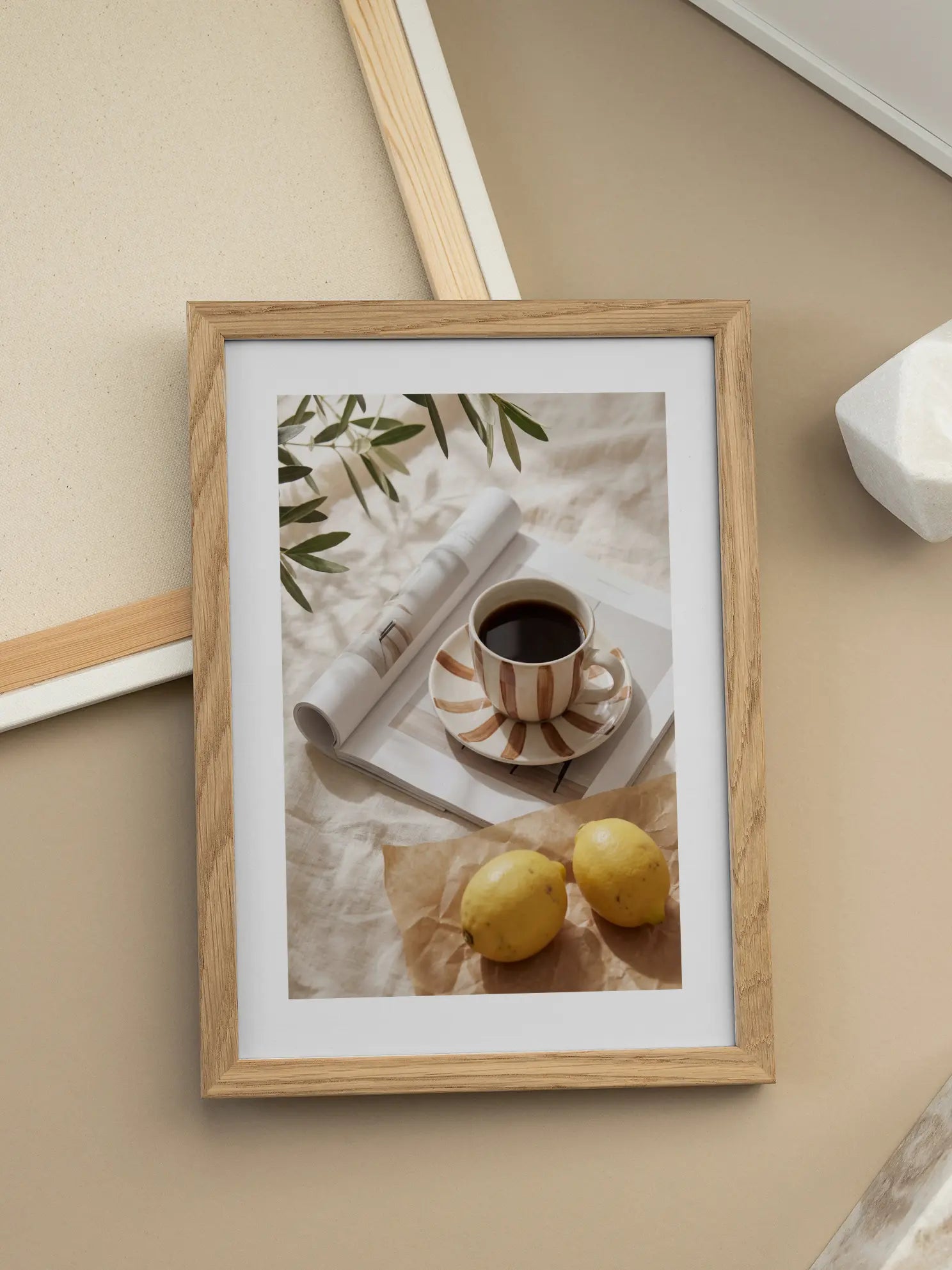 Striped Coffee Cup Poster