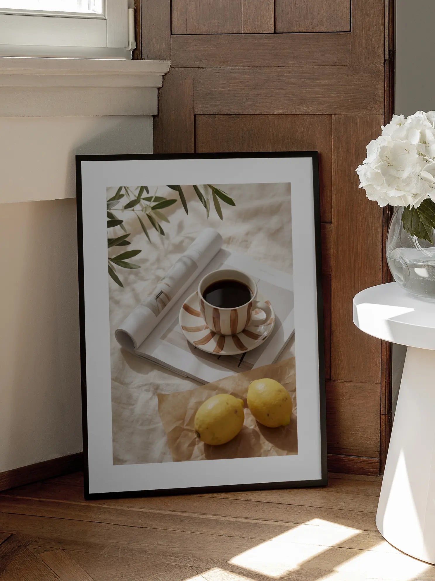 Striped Coffee Cup Poster