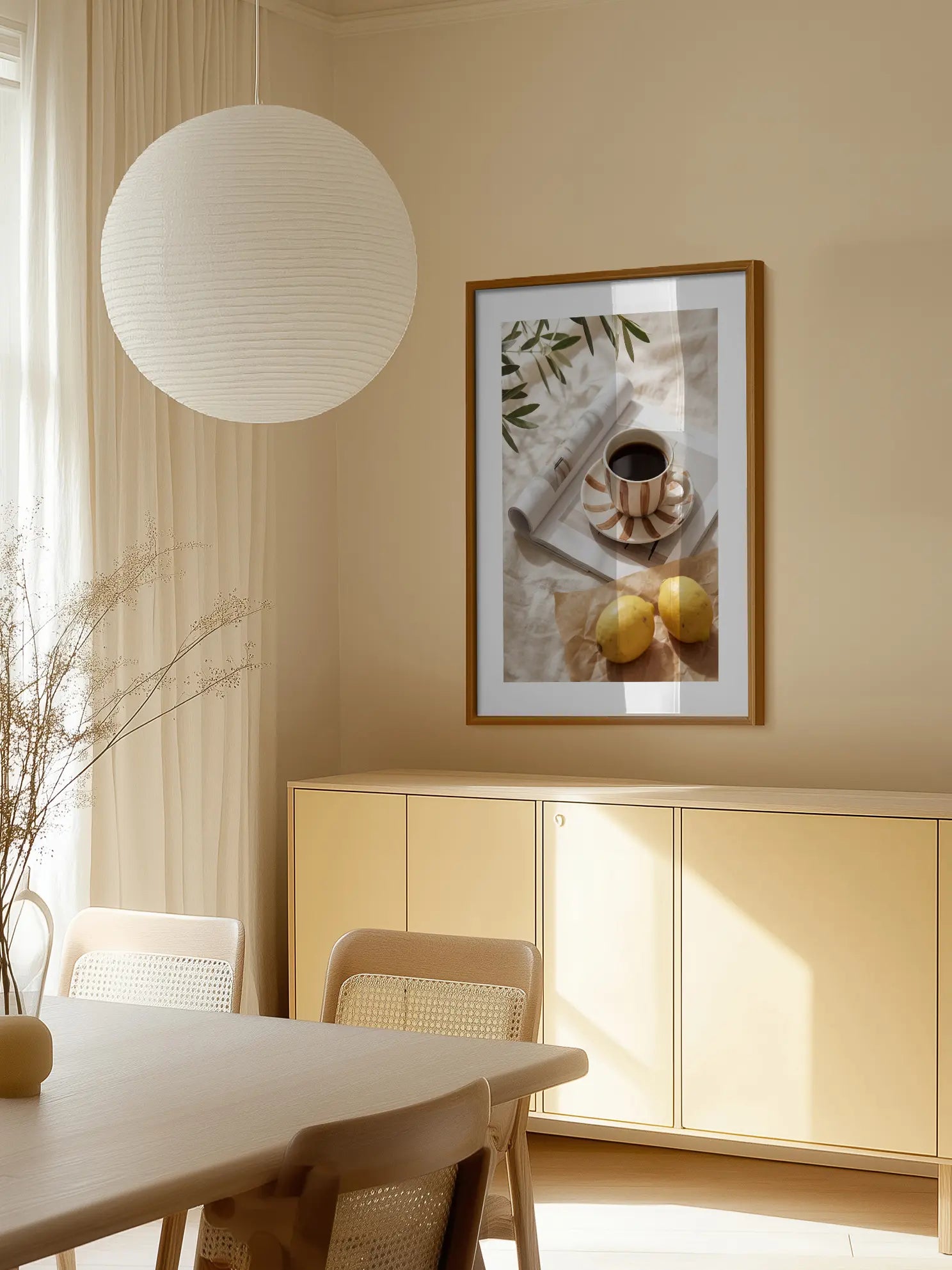 Striped Coffee Cup Poster