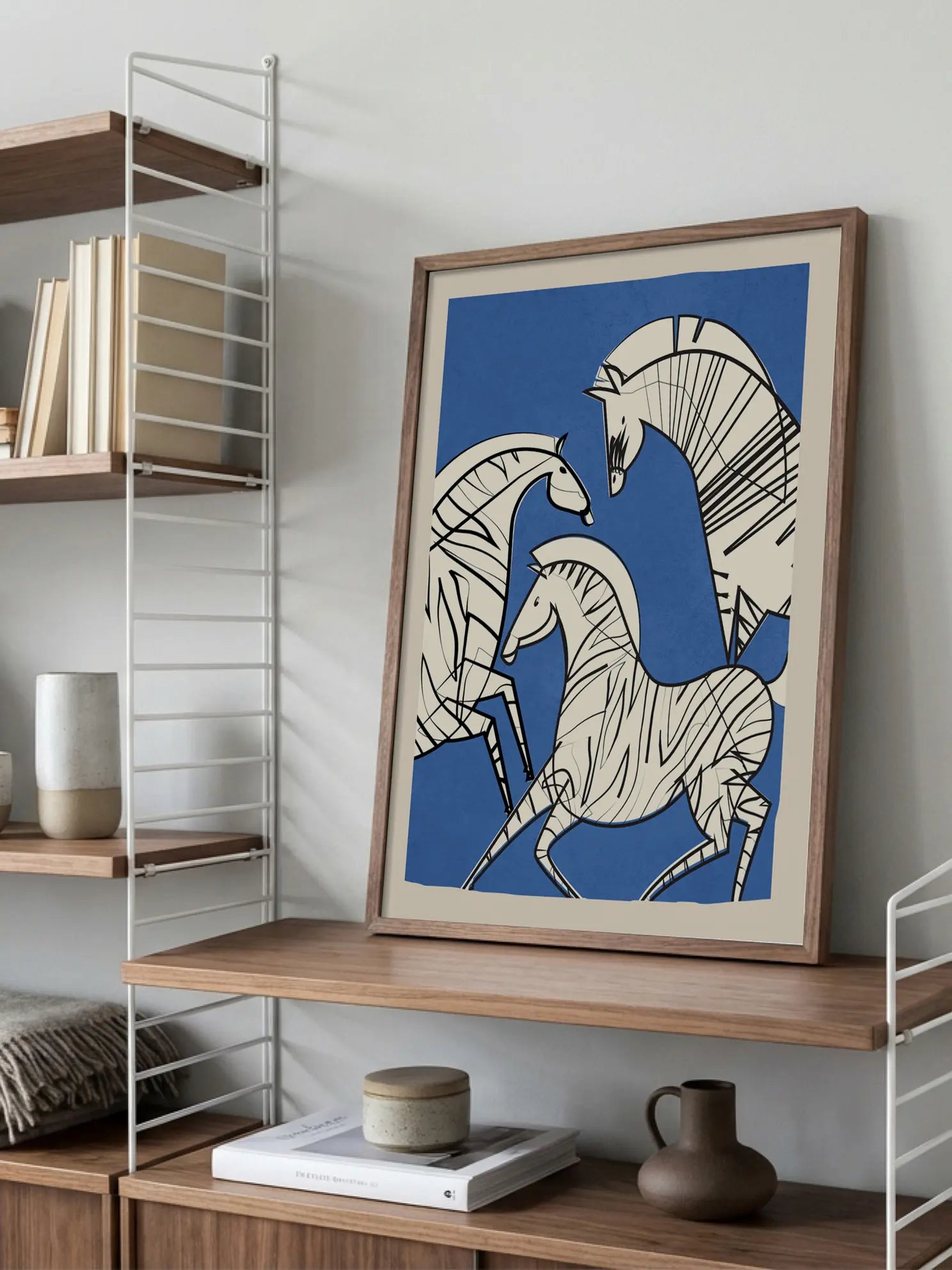 Striped Horses Poster
