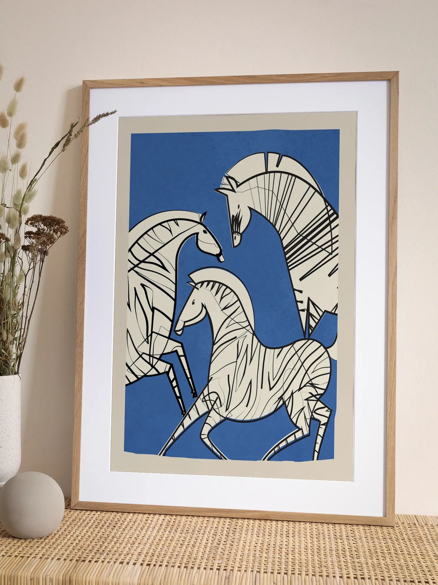 Striped Horses Poster