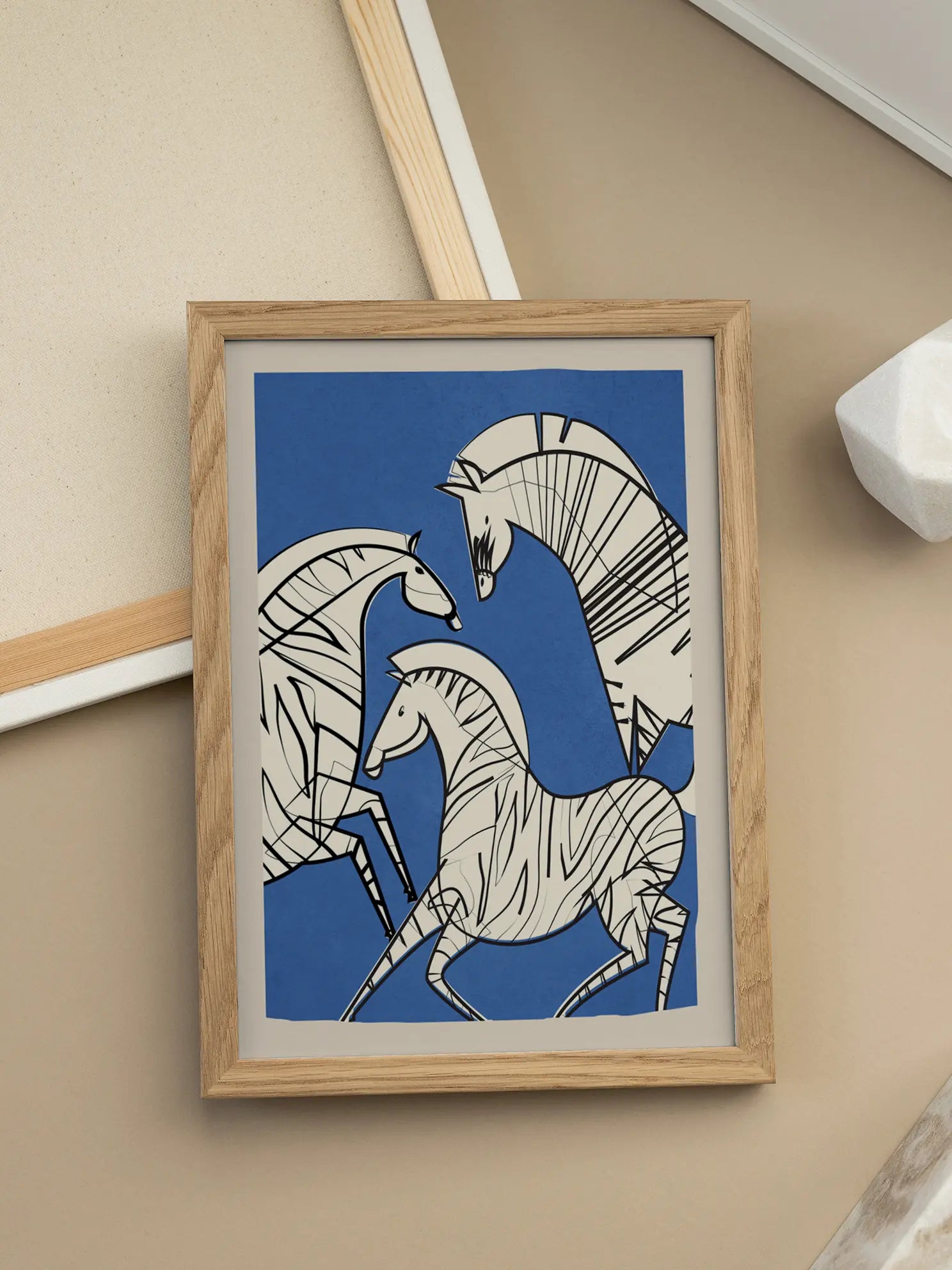 Striped Horses Poster