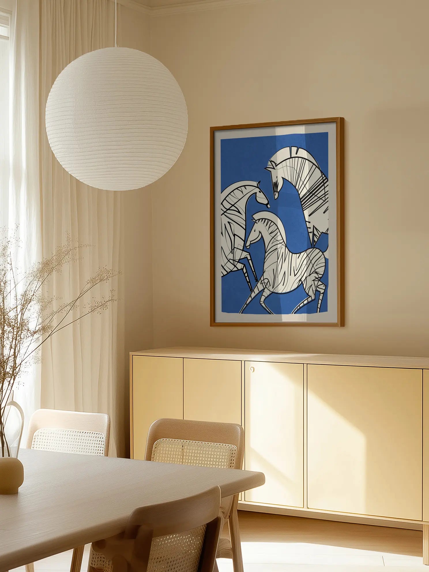 Striped Horses Poster