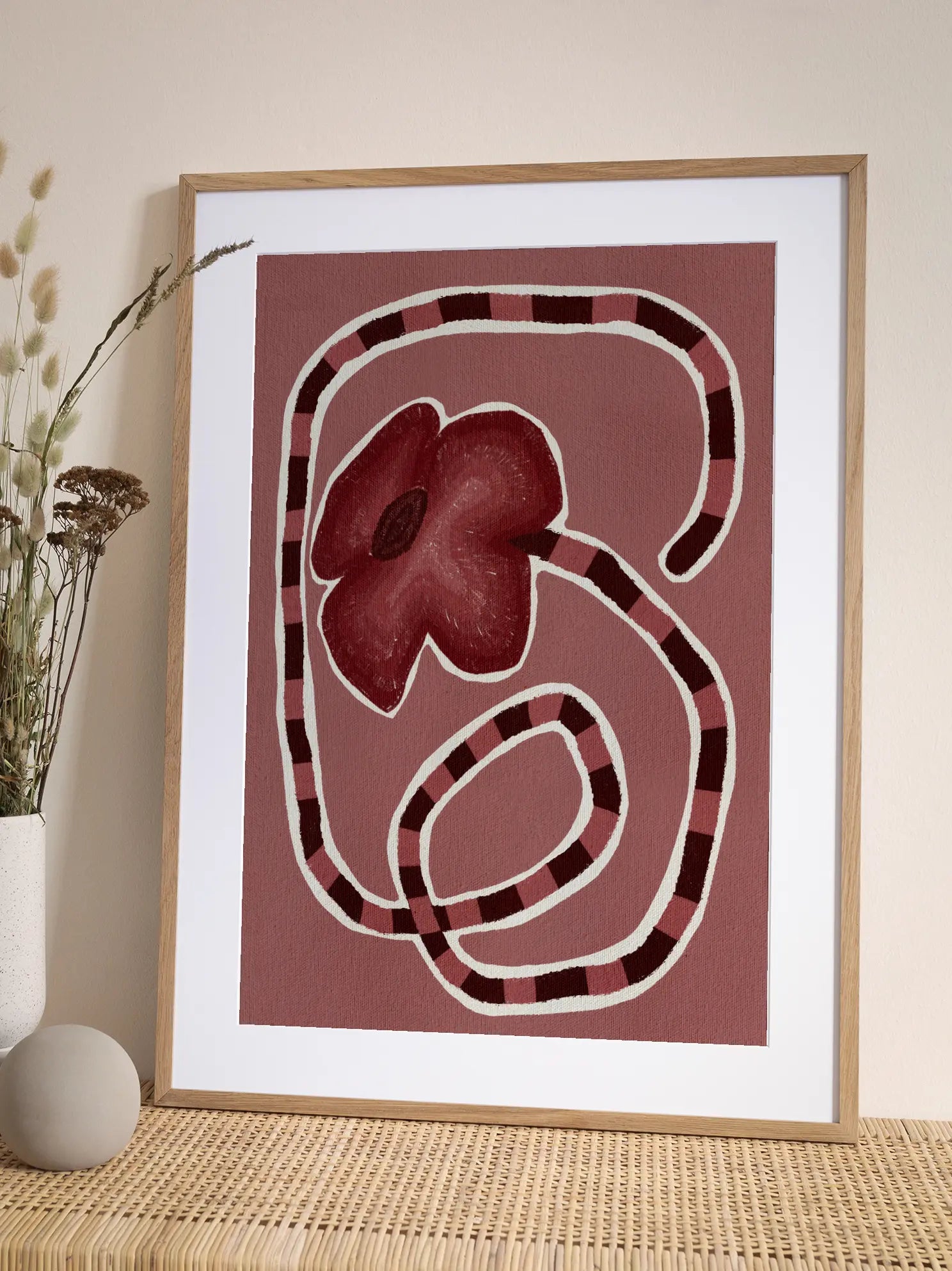 Striped Stem Poster