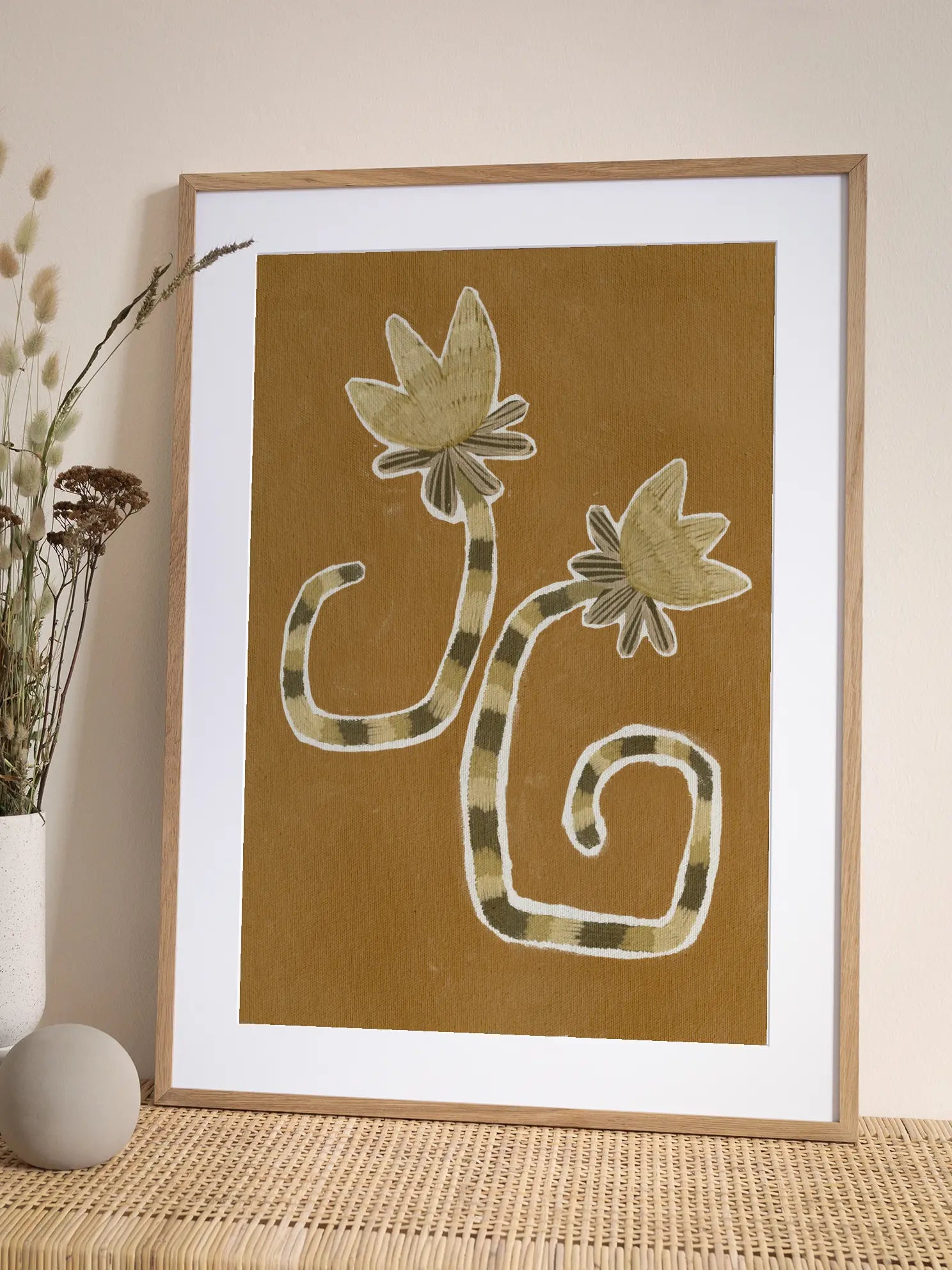 Striped Stems Poster