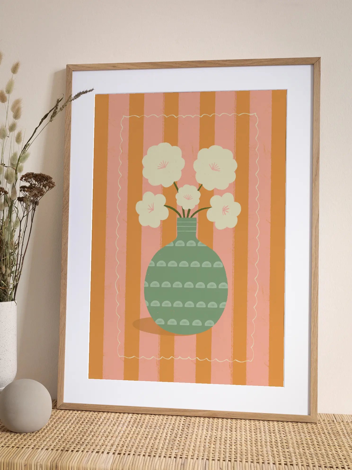 Striped Still Life No2 Poster