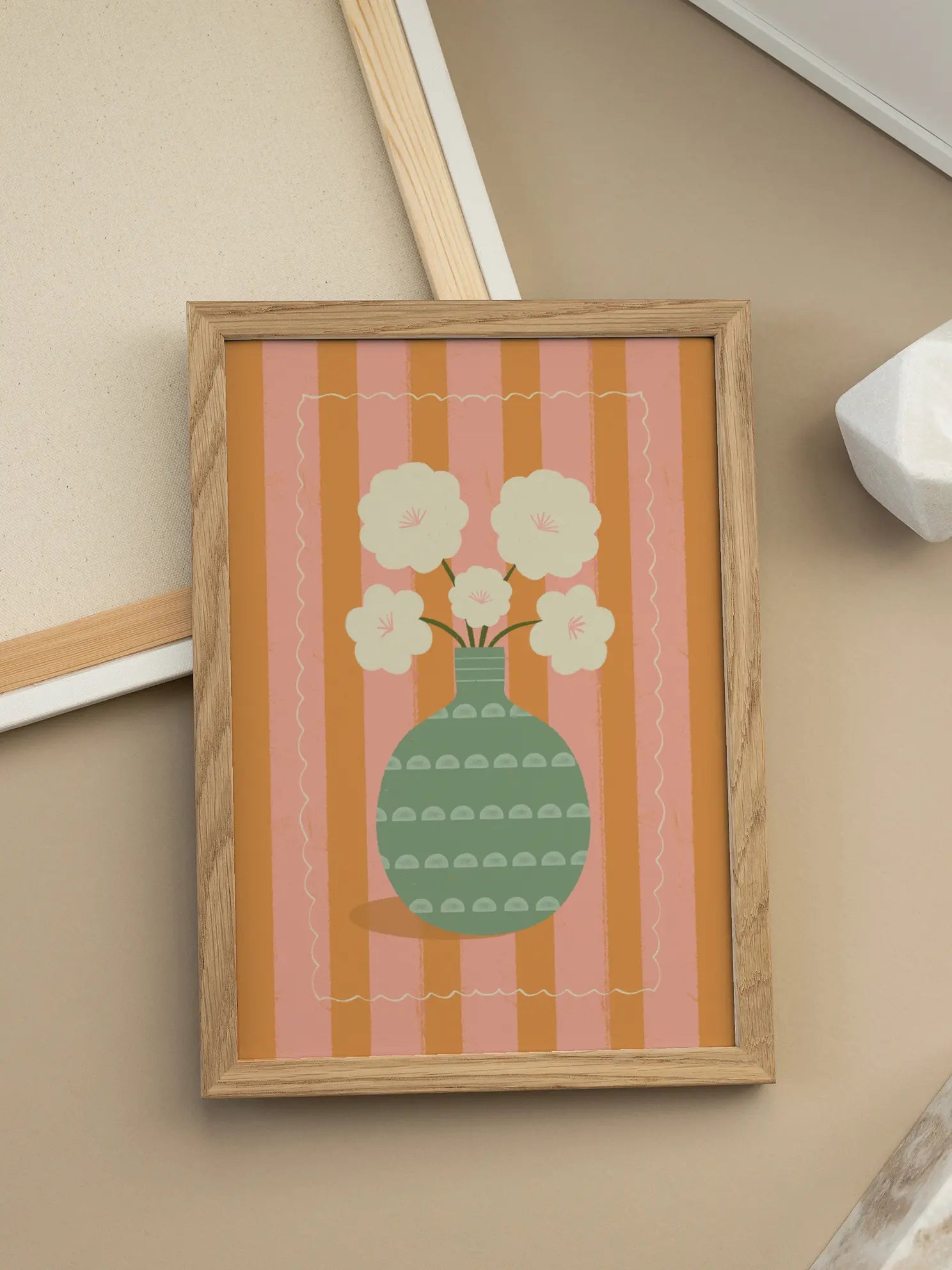 Striped Still Life No2 Poster