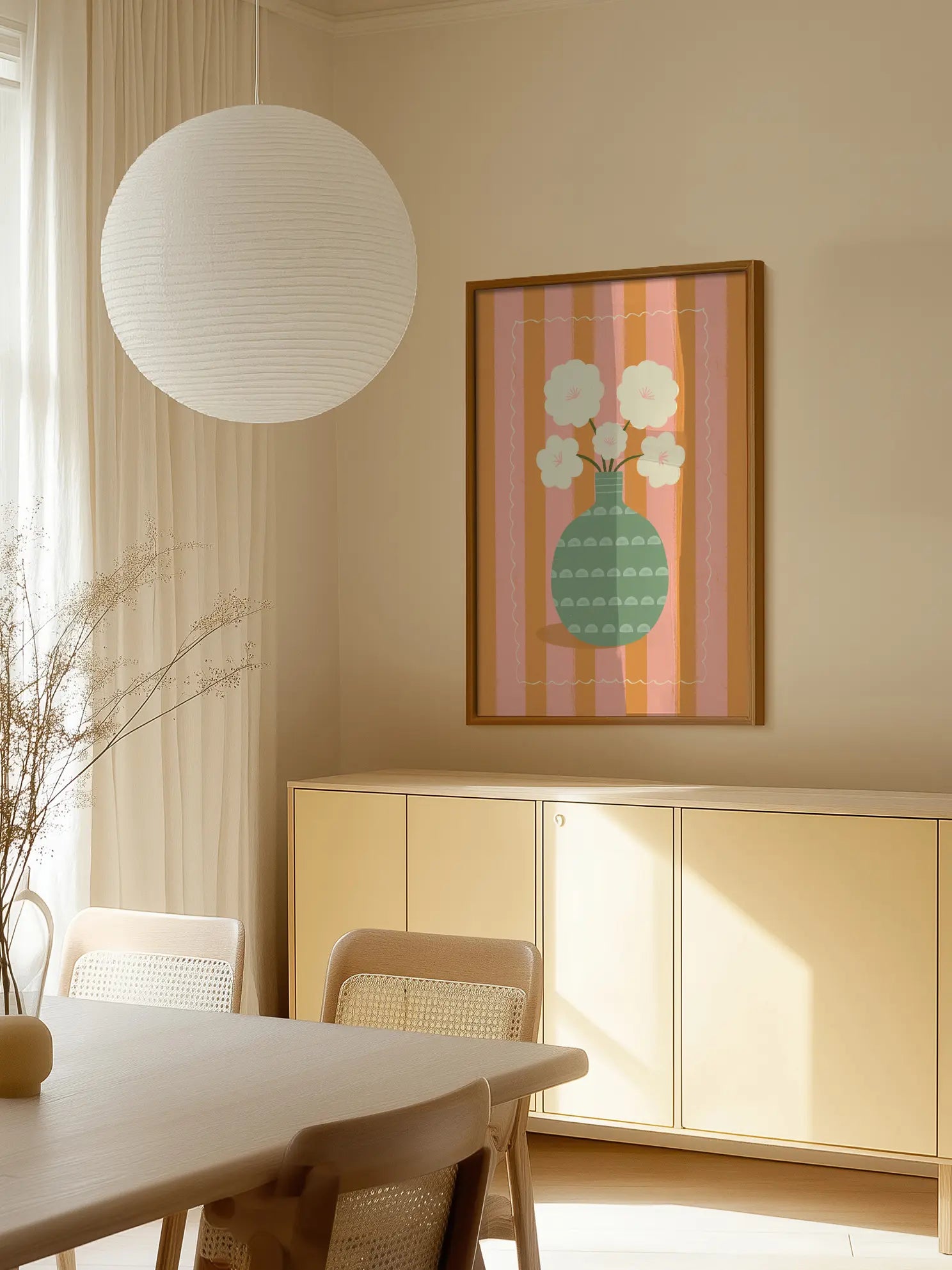 Striped Still Life No2 Poster