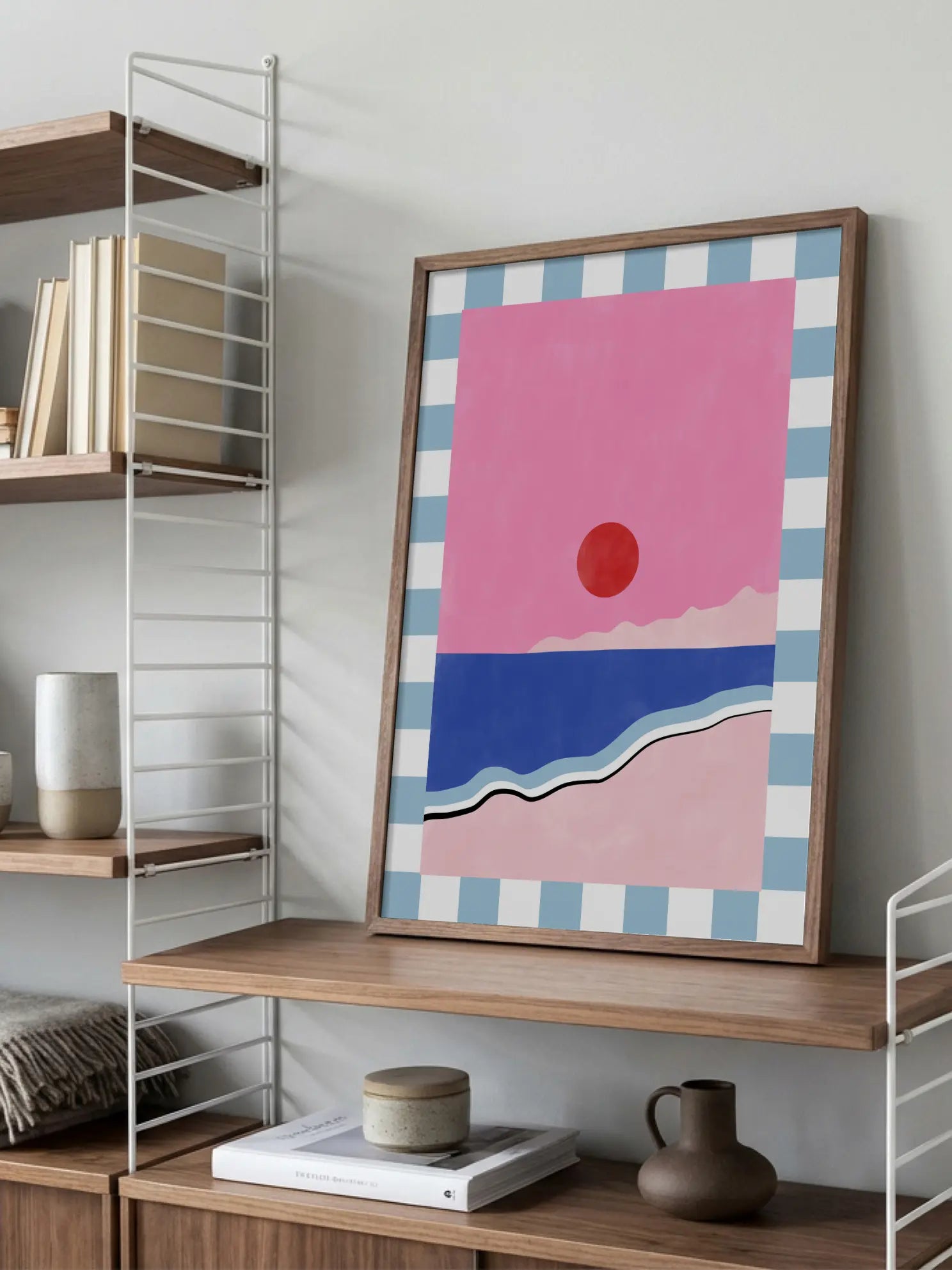 Striped Sunset Poster