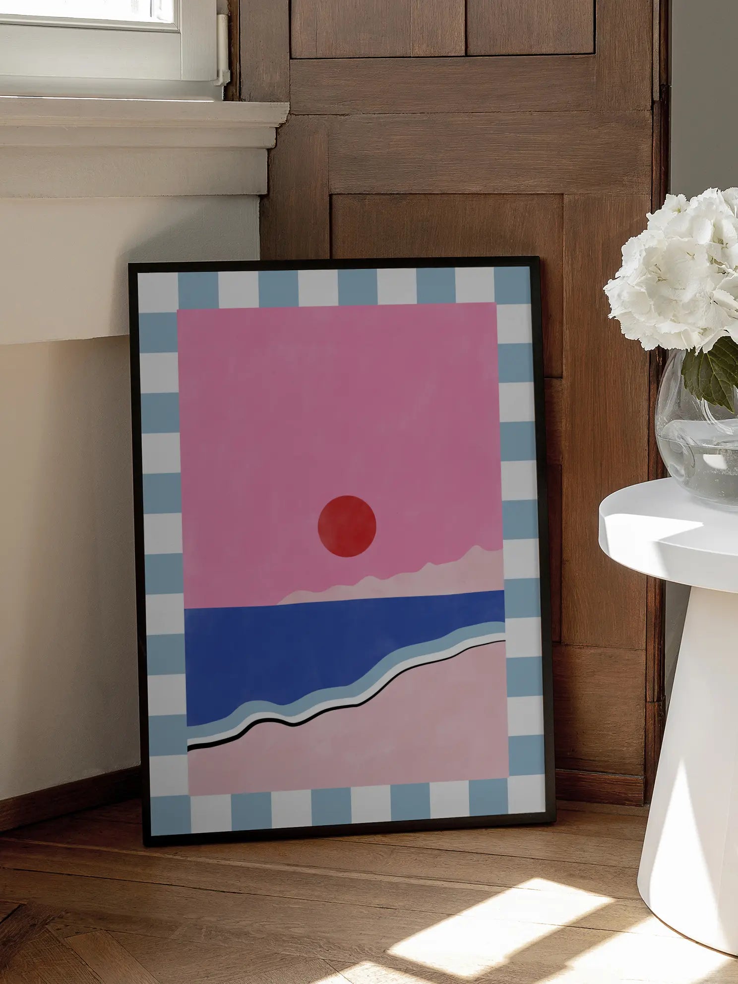 Striped Sunset Poster