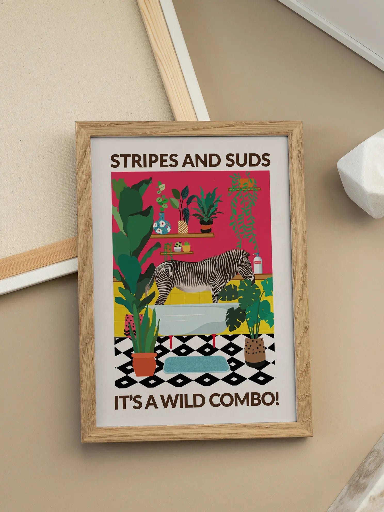 Stripes and Suds Poster