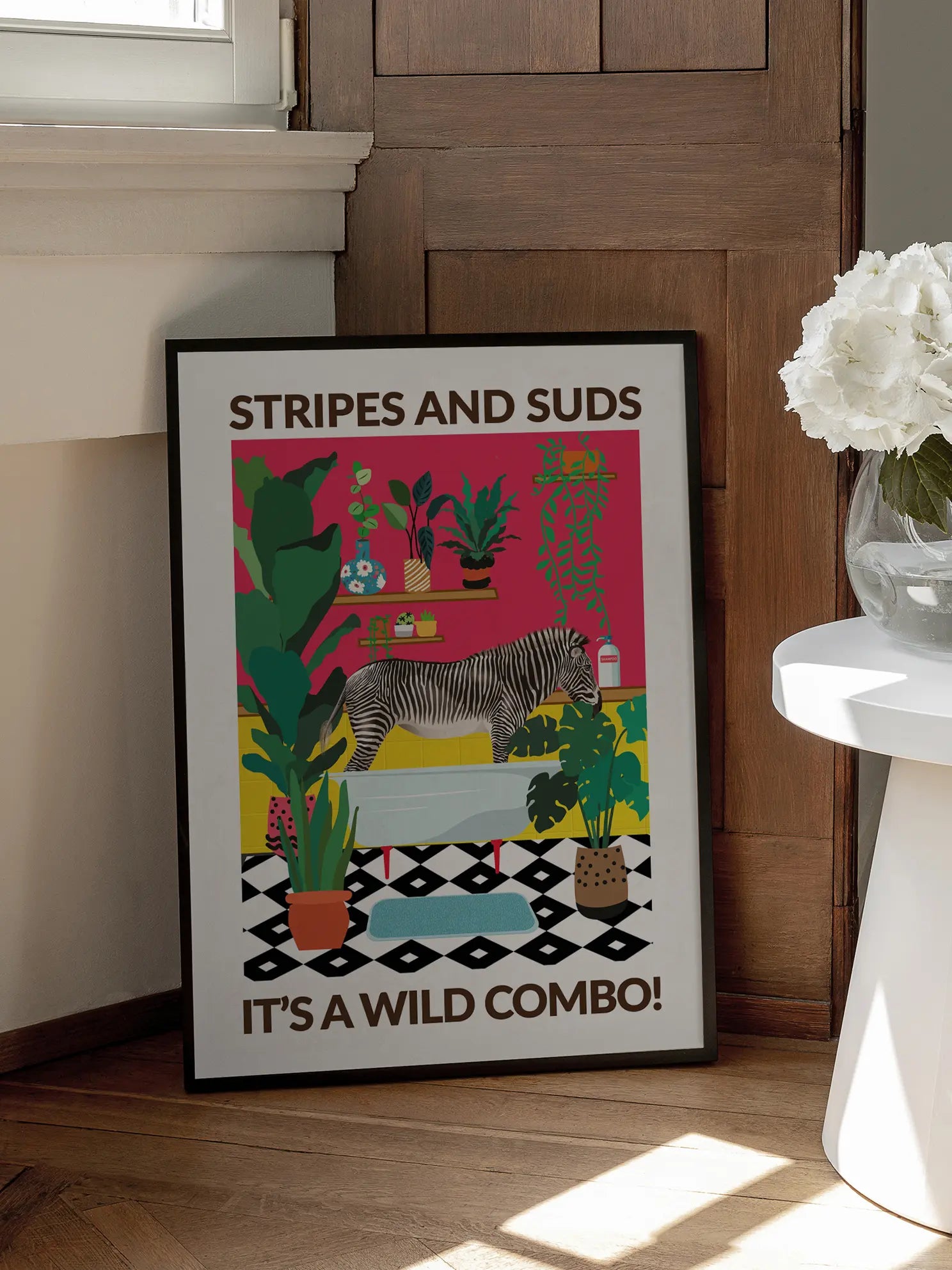 Stripes and Suds Poster