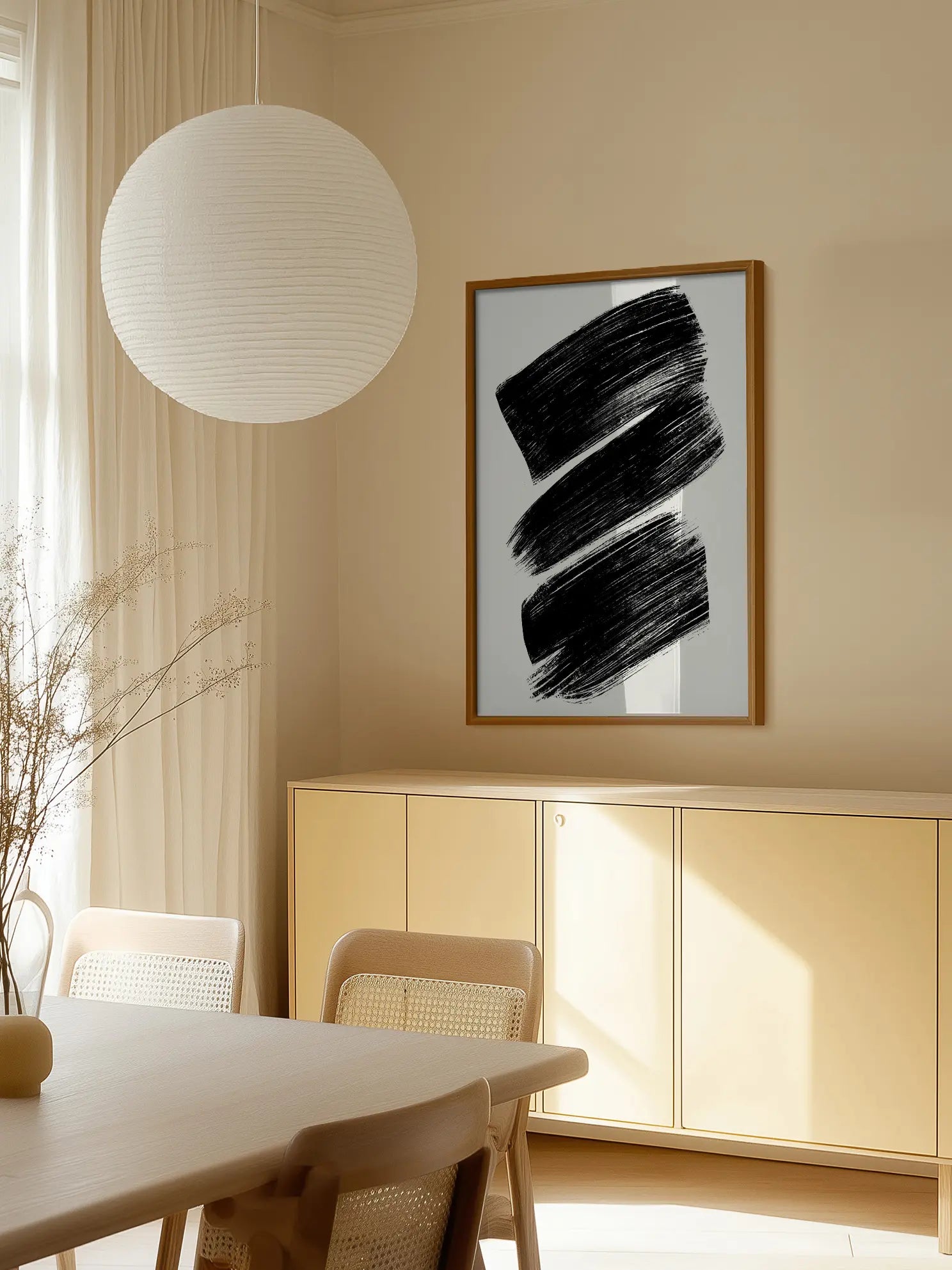 Stripes Of Char Poster