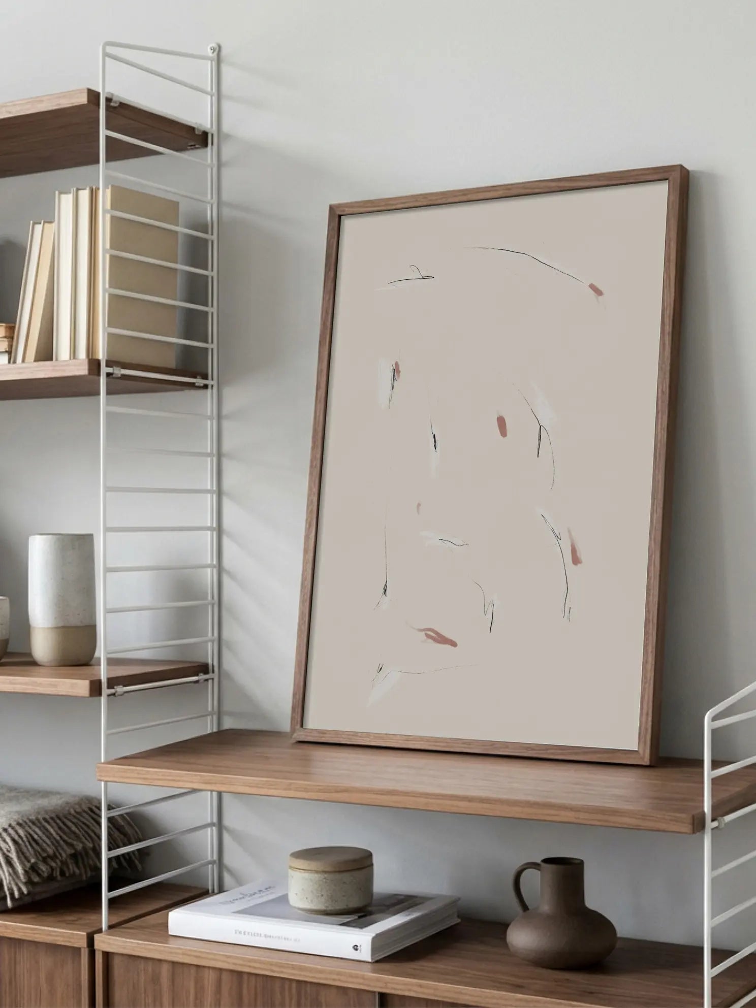 Subtle Lines and Soft Earth Tones Poster