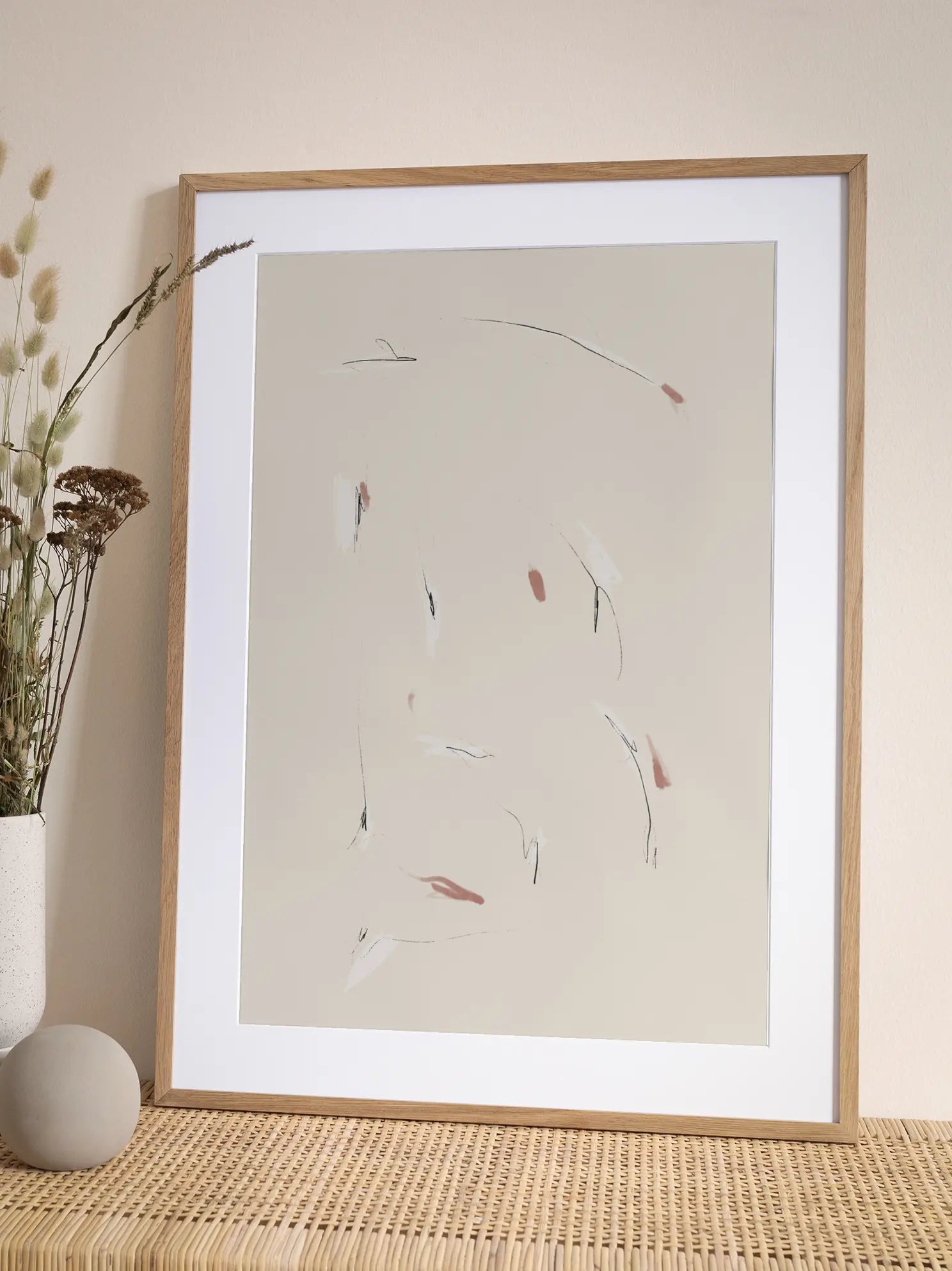 Subtle Lines and Soft Earth Tones Poster