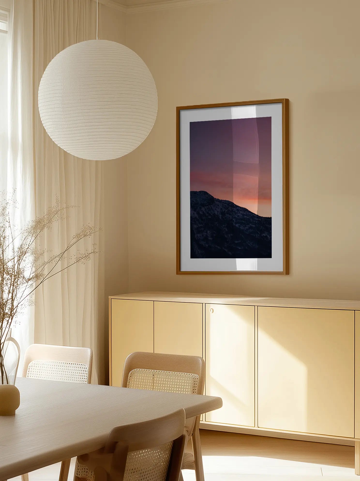 Sunset in the Mountains Poster