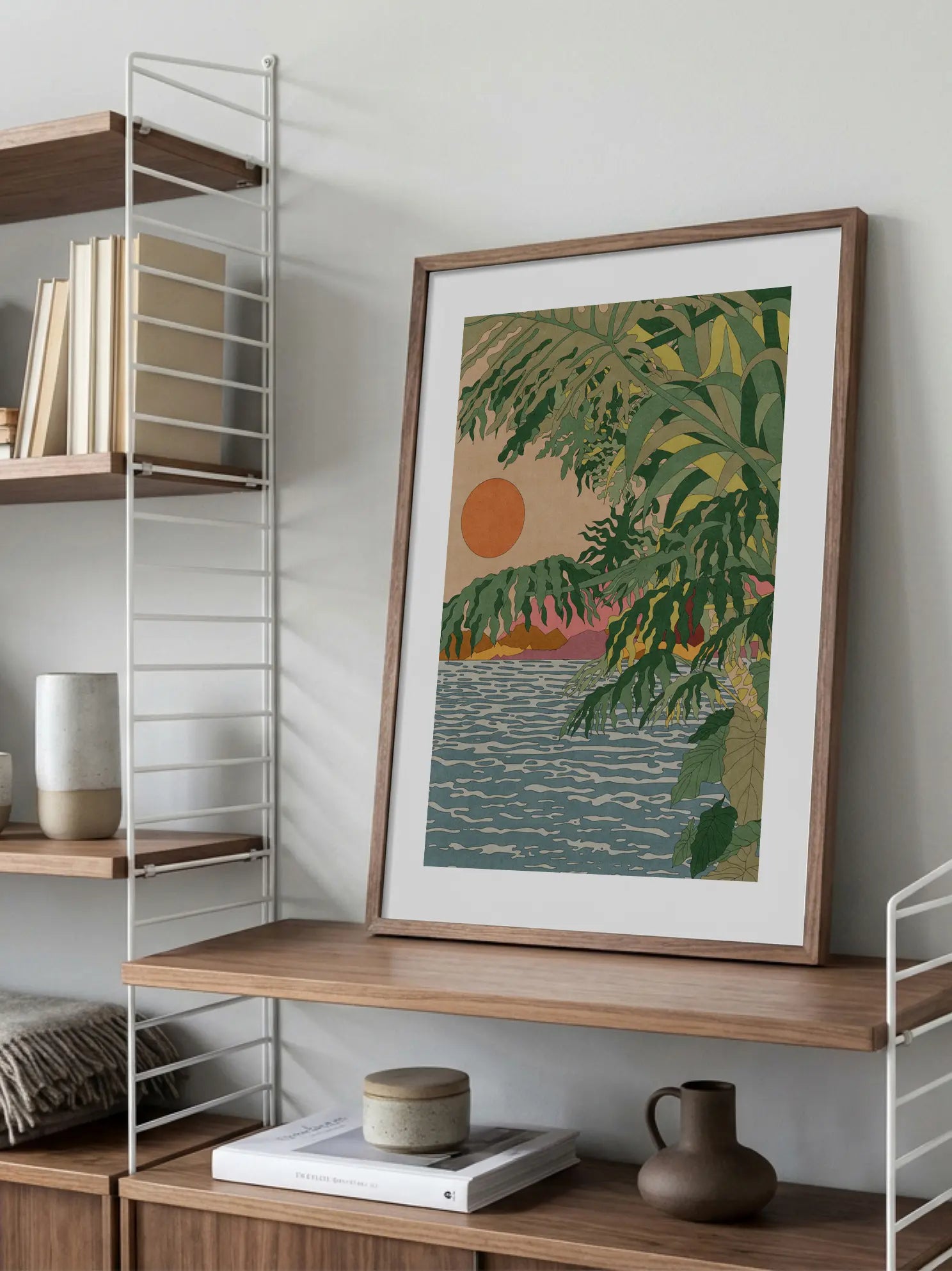 Sunset Over Ocean Poster