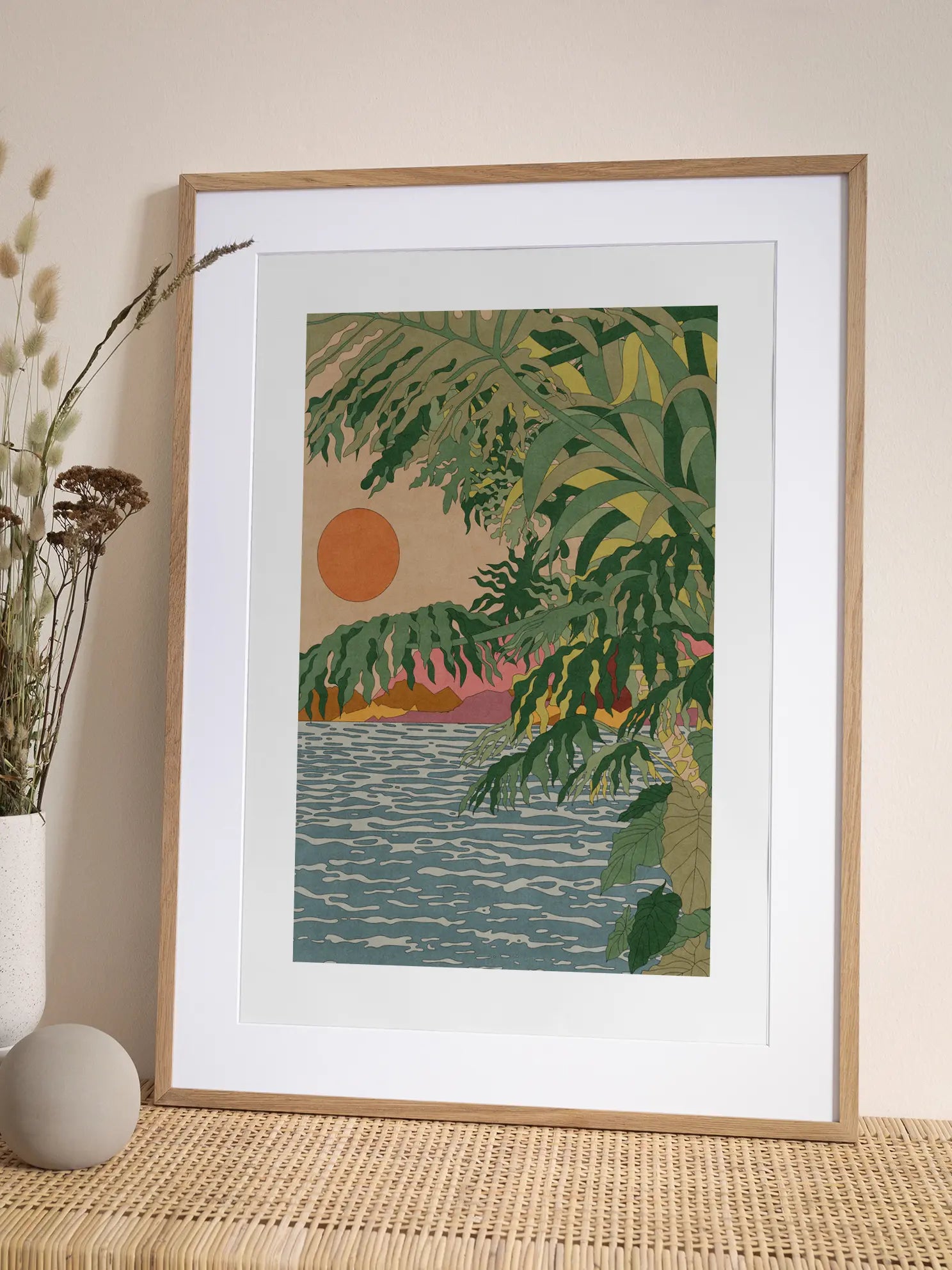 Sunset Over Ocean Poster
