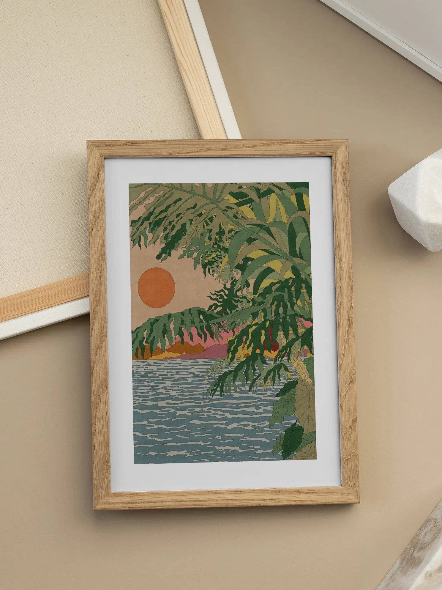 Sunset Over Ocean Poster