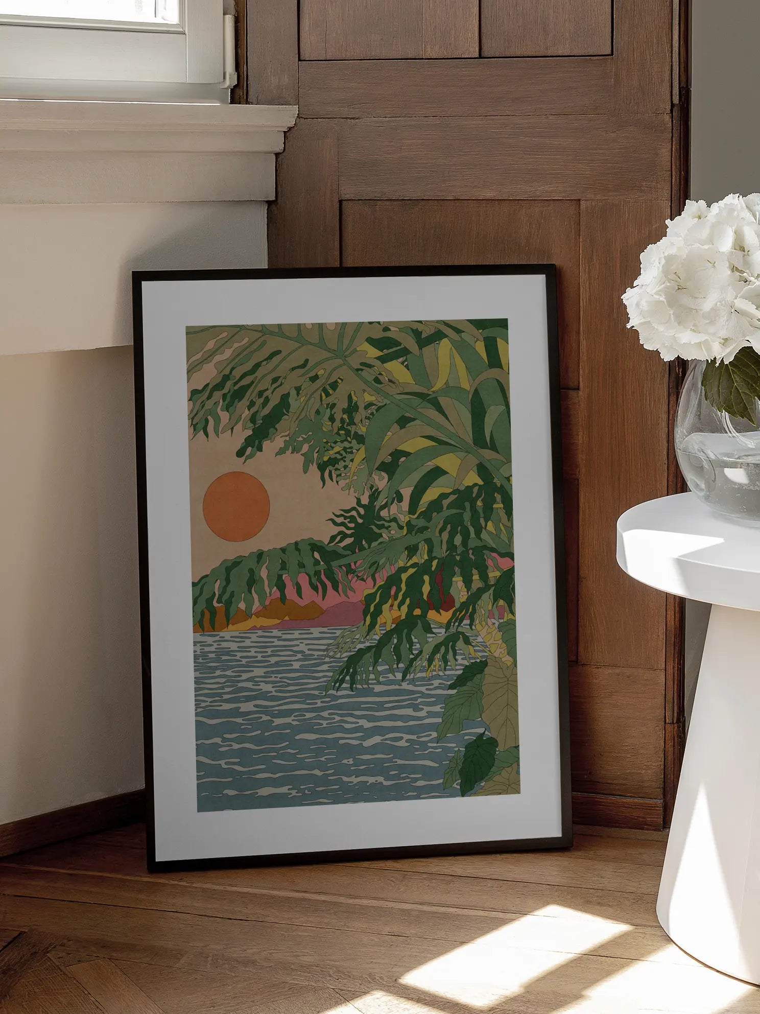Sunset Over Ocean Poster